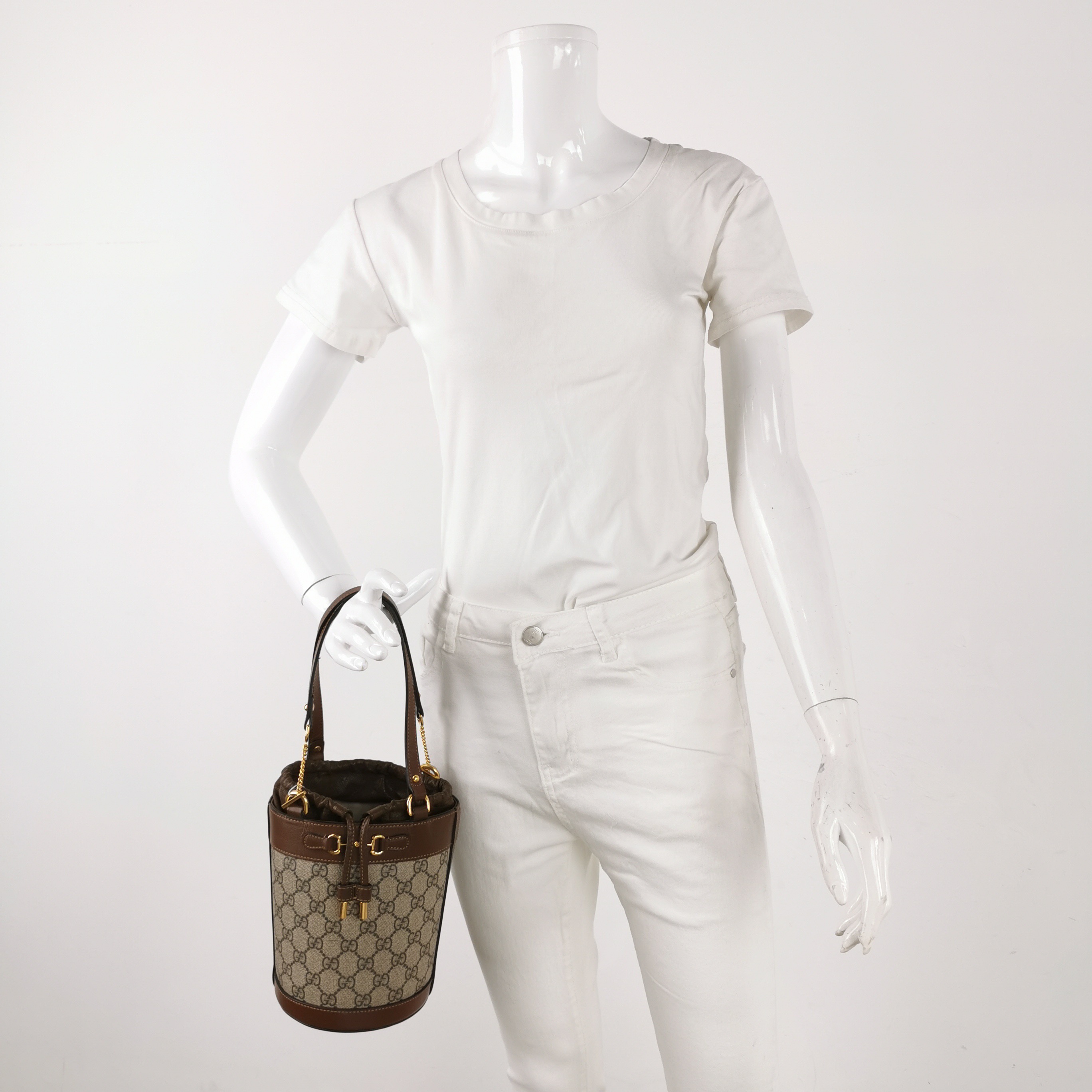 Gucci Horsebit 1955 Bucket Bag GG Coated Canvas Small — alternate view