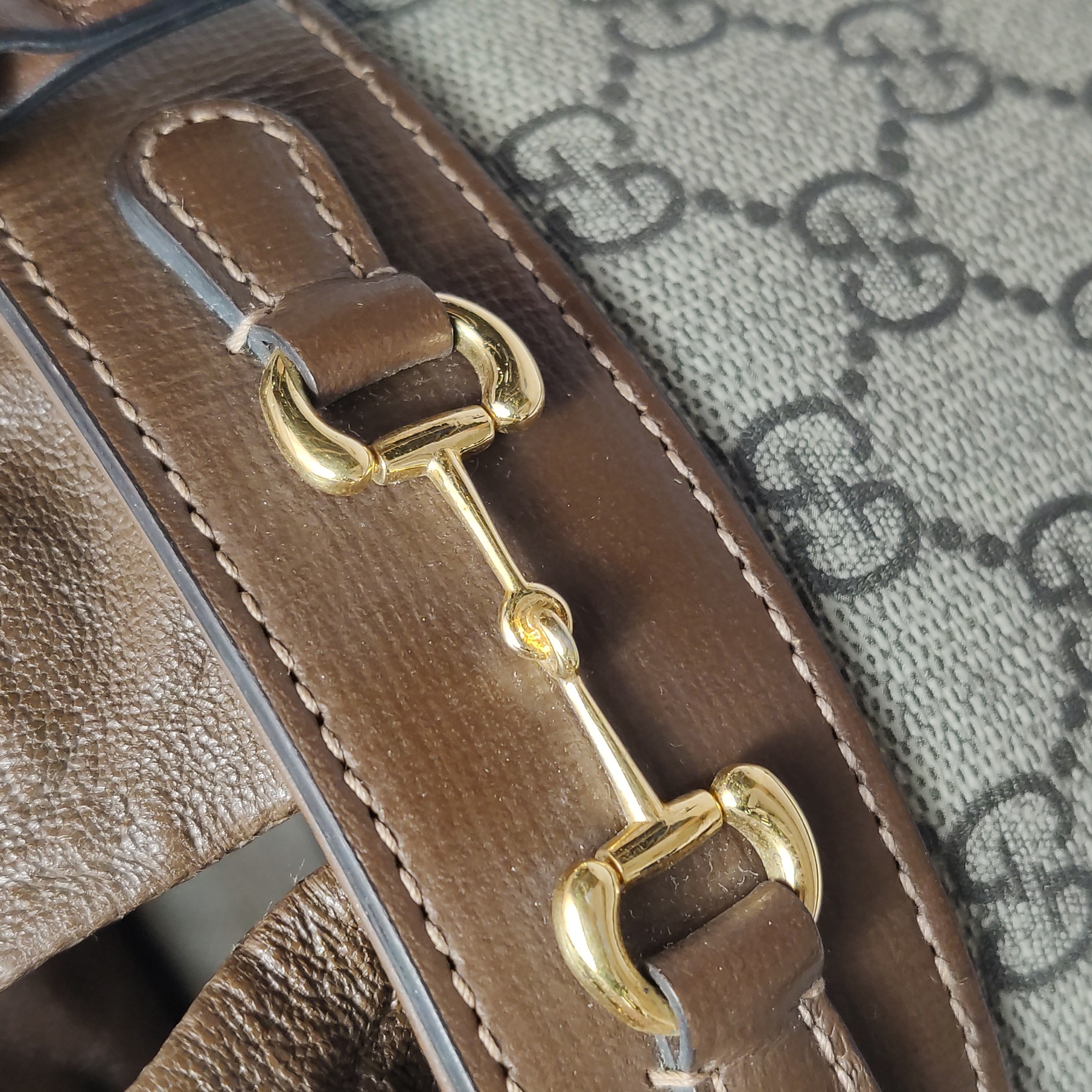 Gucci Horsebit 1955 Bucket Bag GG Coated Canvas Small — photo 11 of 16