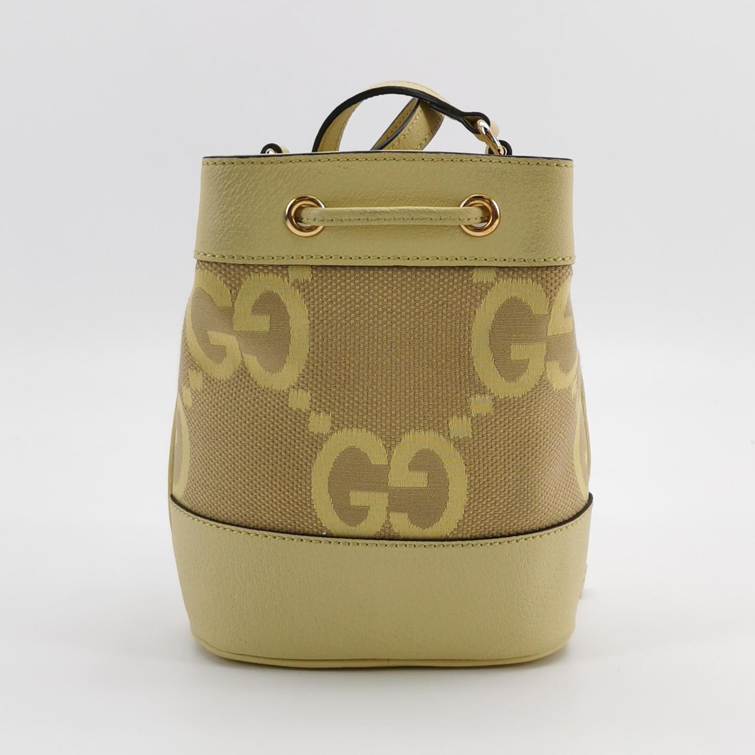Gucci Ophidia Bucket Bag Jumbo GG Canvas with Leather Mini — photo 3 of 15