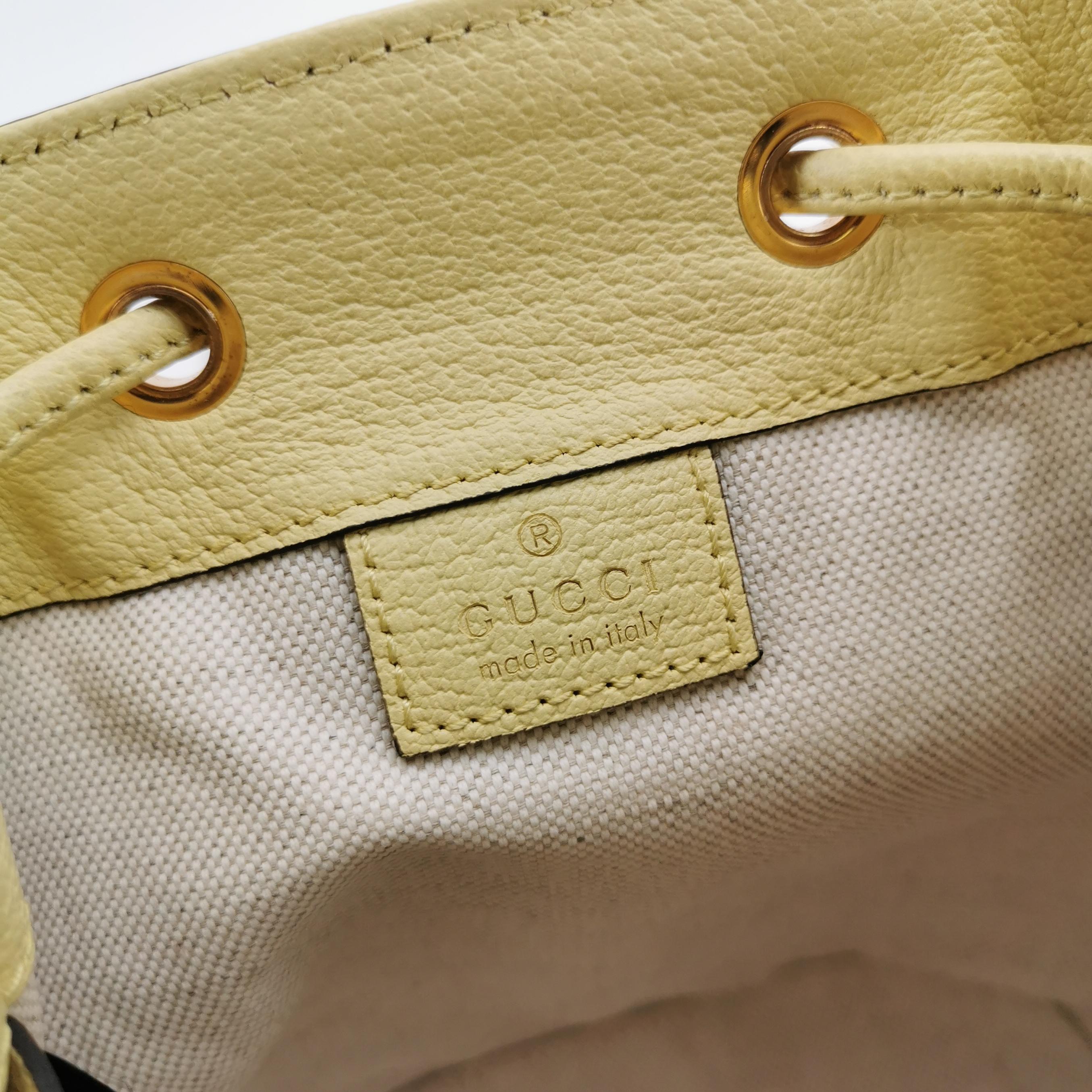 Gucci Ophidia Bucket Bag Jumbo GG Canvas with Leather Mini — photo 8 of 15