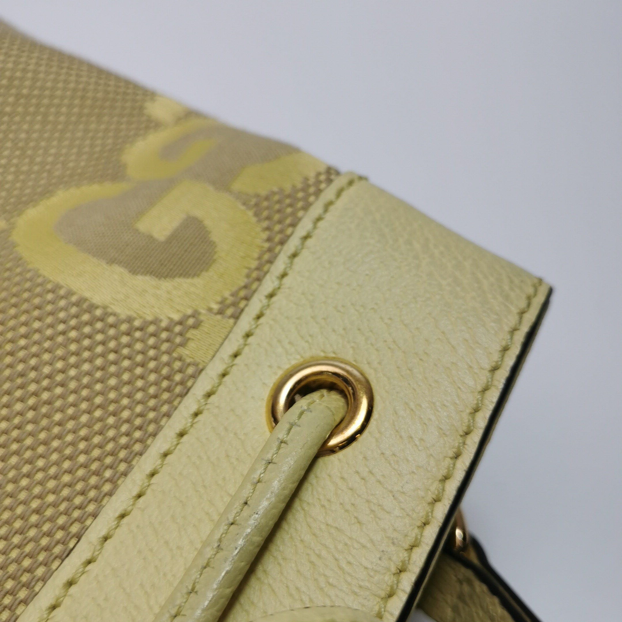 Gucci Ophidia Bucket Bag Jumbo GG Canvas with Leather Mini — photo 11 of 15