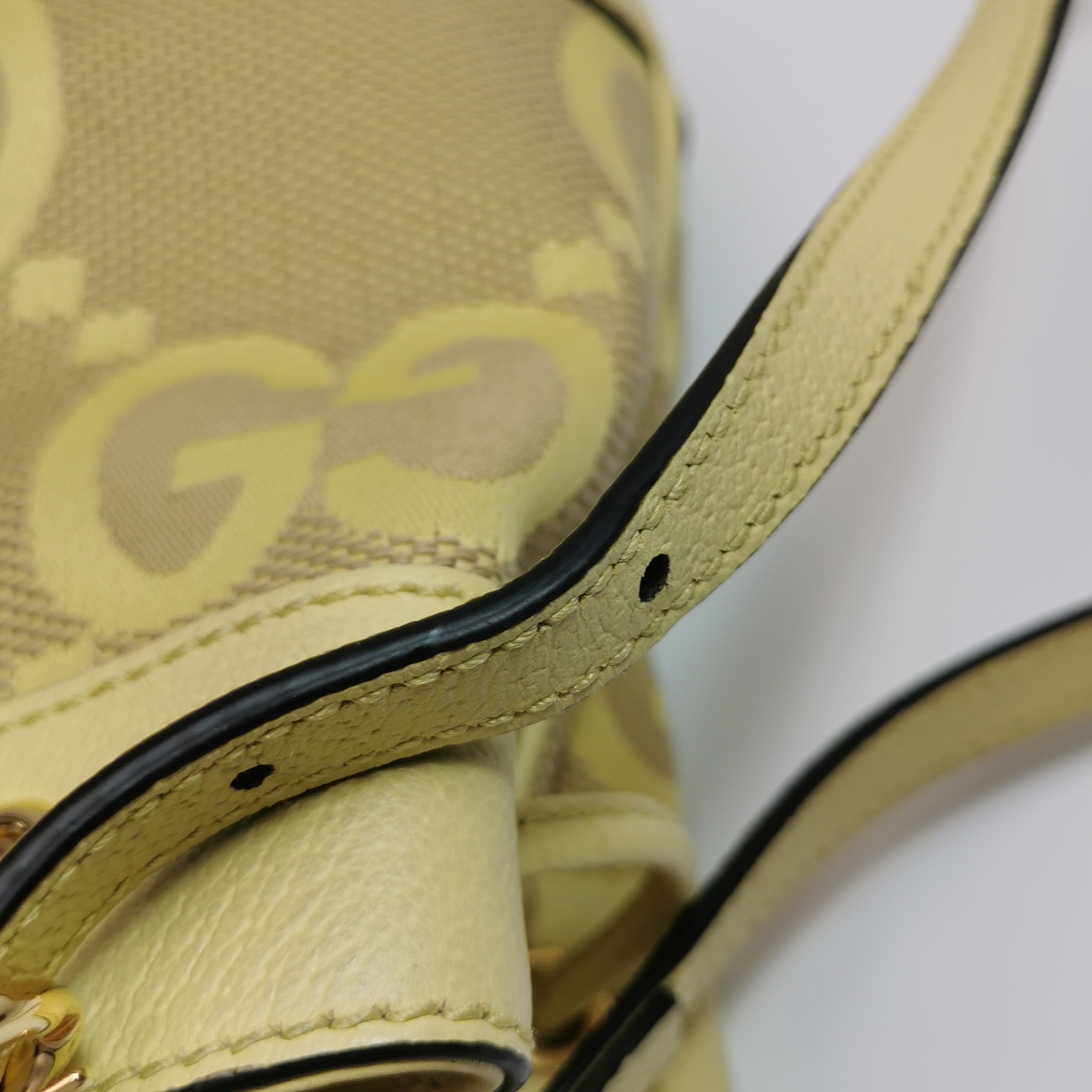 Gucci Ophidia Bucket Bag Jumbo GG Canvas with Leather Mini — photo 12 of 15
