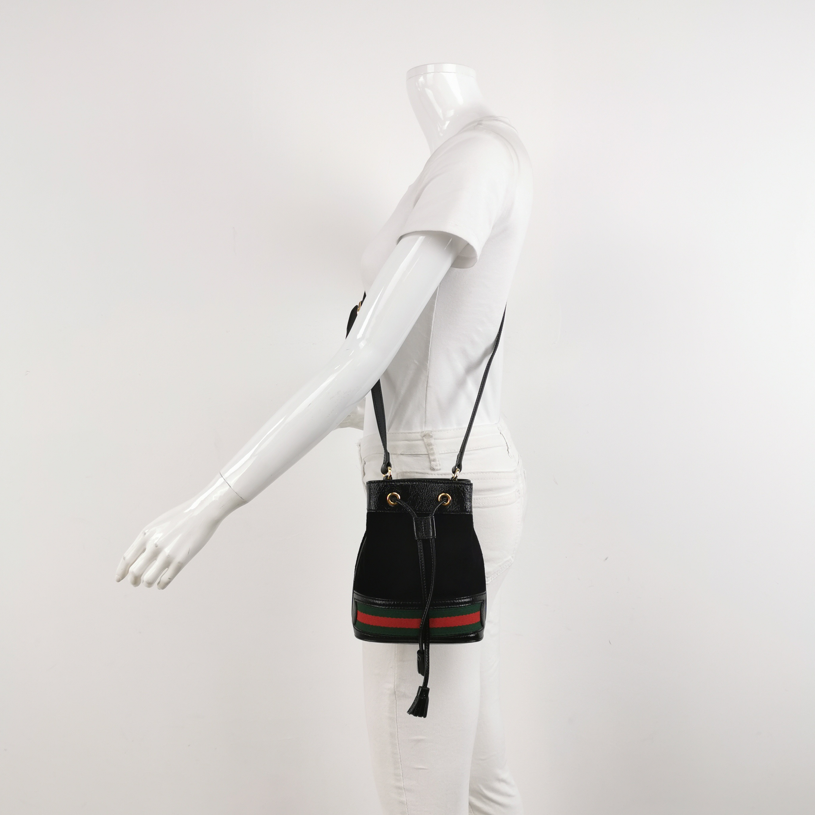 Gucci Ophidia Bucket Bag Waxed Leather And Suede Mini — alternate view