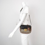 Gucci Padlock Front Pocket Flap Shoulder Bag GG Coated Canvas and Leather Mini — thumbnail 2