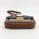 Gucci Padlock Front Pocket Flap Shoulder Bag GG Coated Canvas and Leather Mini — thumbnail 6
