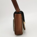 Gucci Padlock Front Pocket Flap Shoulder Bag GG Coated Canvas and Leather Mini — thumbnail 4