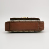 Gucci Padlock Front Pocket Flap Shoulder Bag GG Coated Canvas and Leather Mini — thumbnail 6