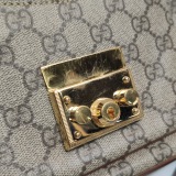 Gucci Padlock Front Pocket Flap Shoulder Bag GG Coated Canvas and Leather Mini — thumbnail 9