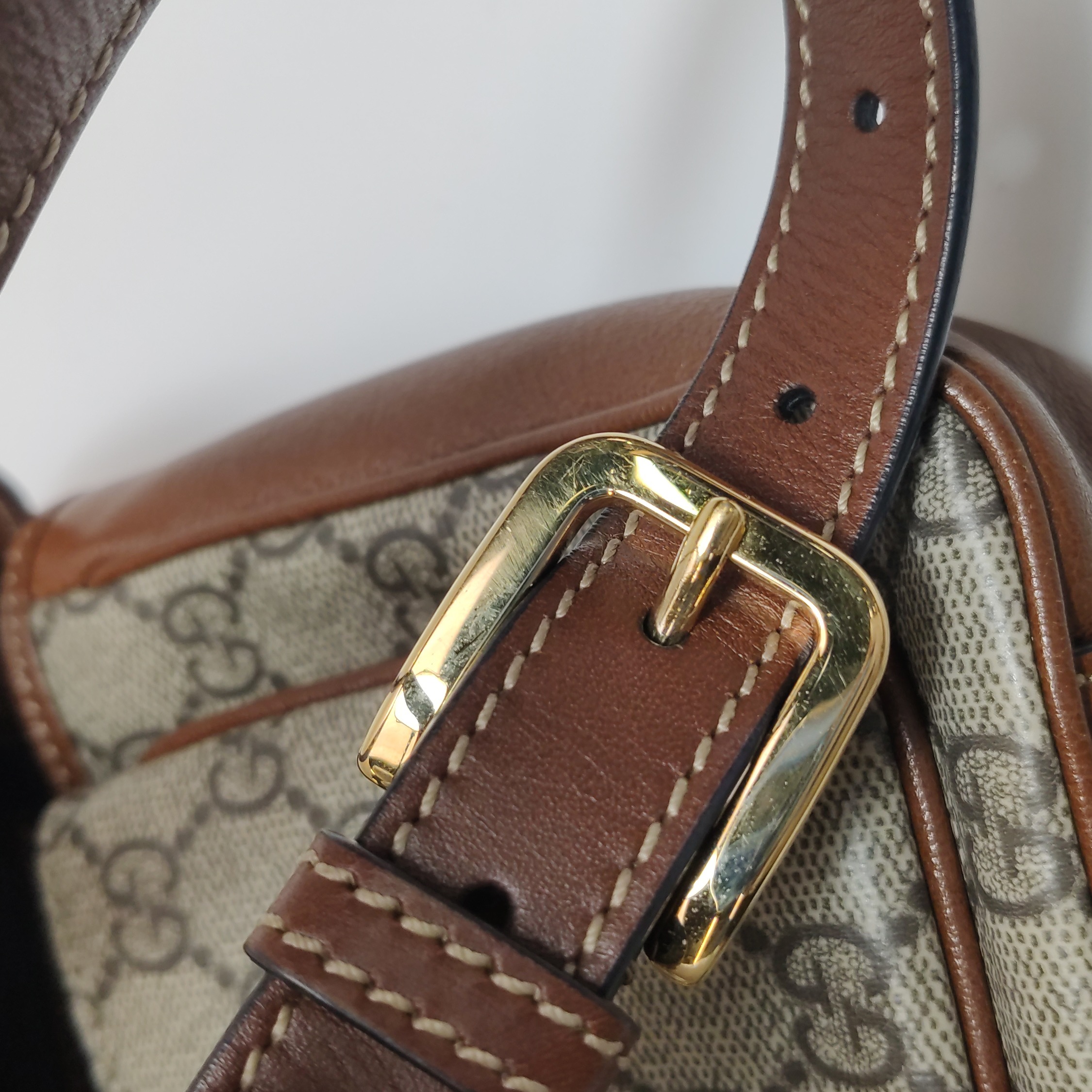 Gucci Padlock Front Pocket Flap Shoulder Bag GG Coated Canvas and Leather Mini — photo 15 of 15