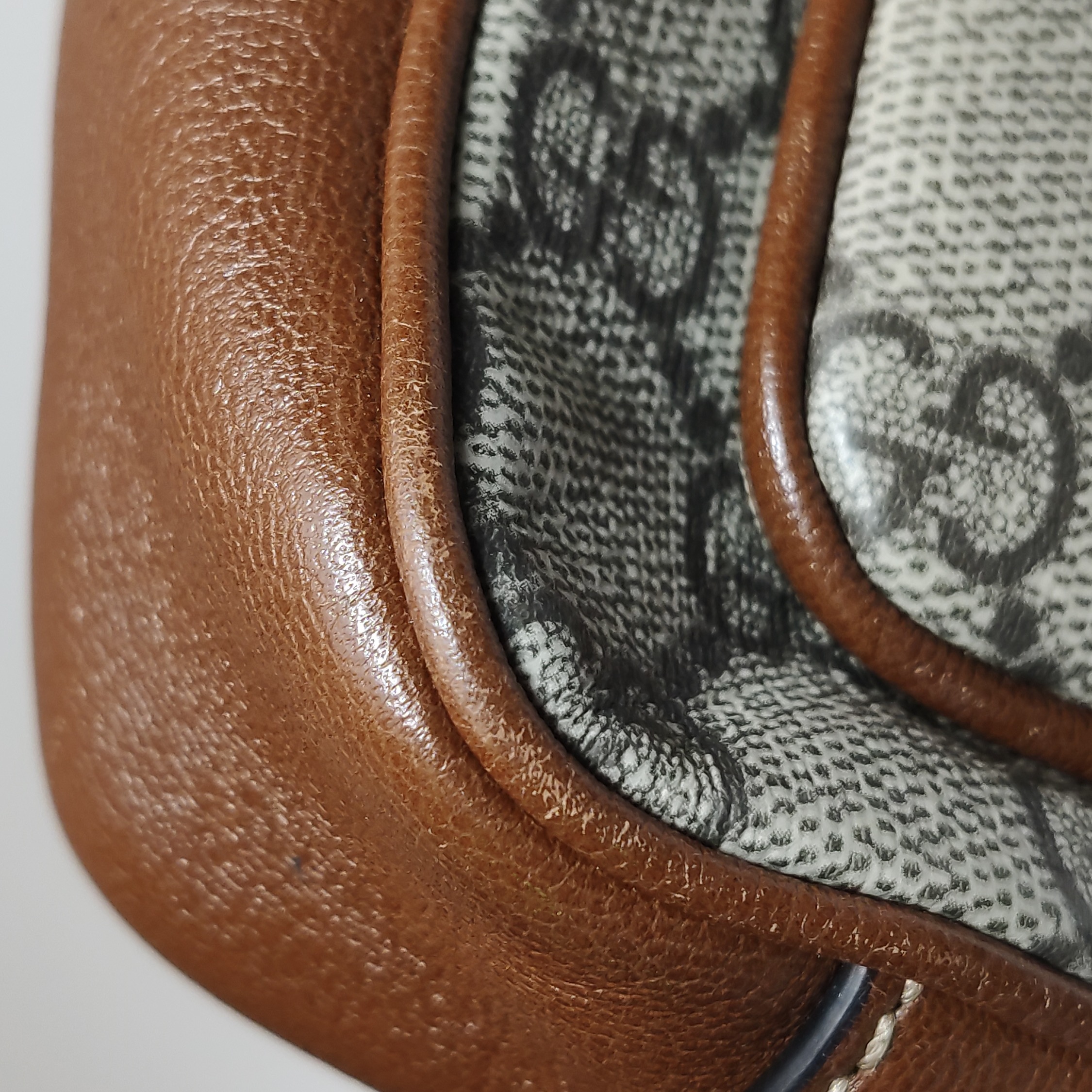 Gucci Padlock Front Pocket Flap Shoulder Bag GG Coated Canvas and Leather Mini — photo 11 of 15