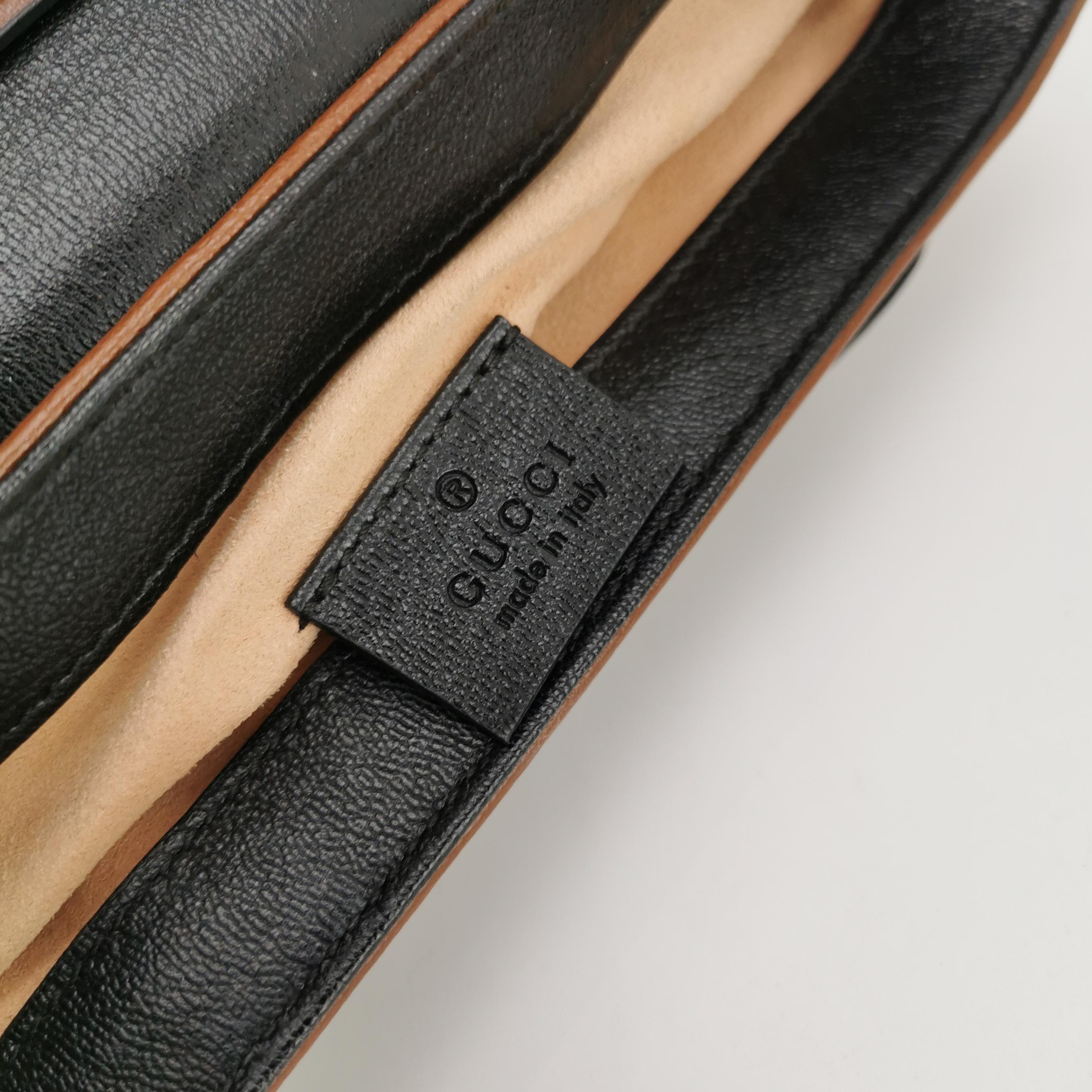 Gucci Padlock Front Pocket Flap Shoulder Bag GG Coated Canvas and Leather Mini — photo 8 of 13