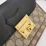 Gucci Padlock Front Pocket Flap Shoulder Bag GG Coated Canvas and Leather Mini — thumbnail 10