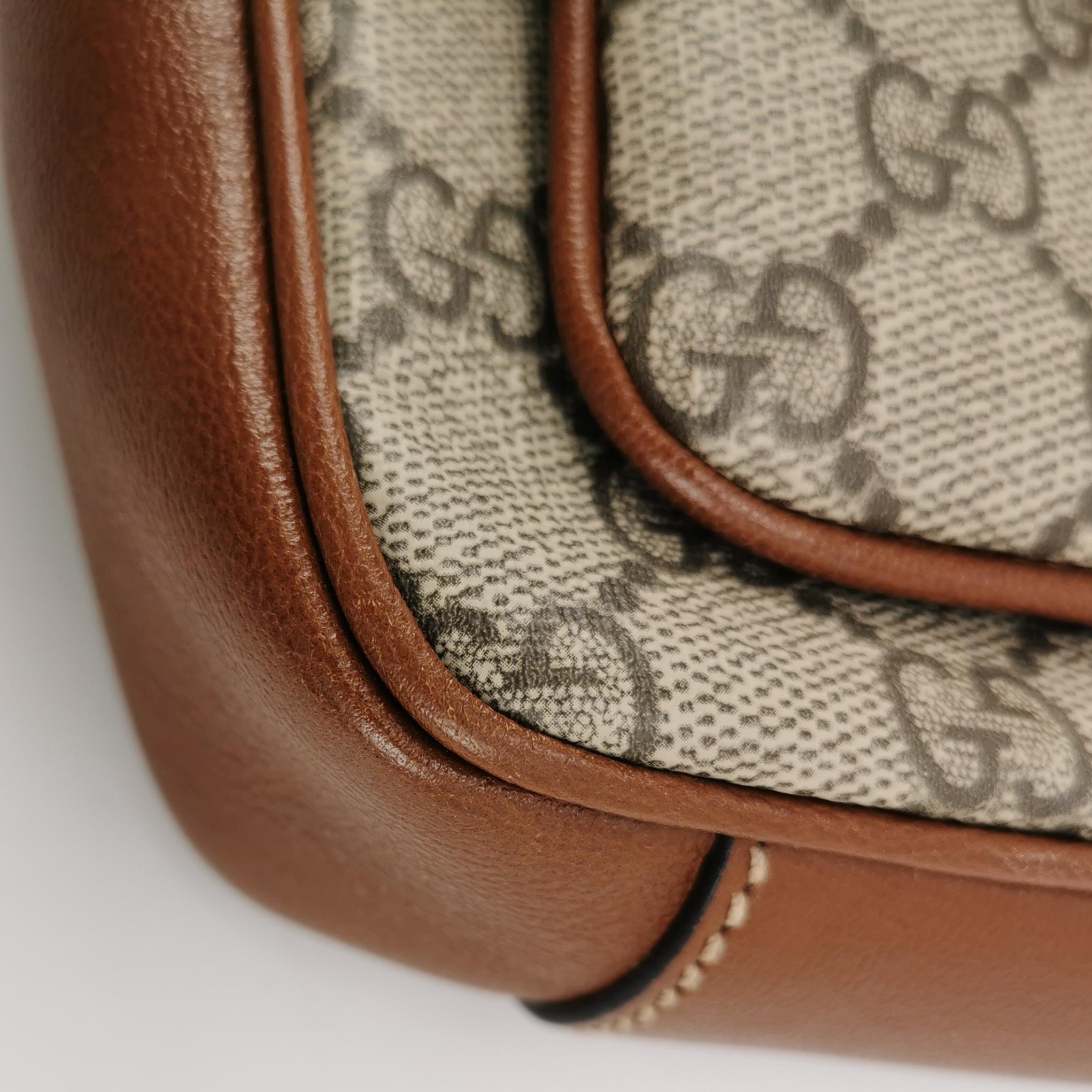 Gucci Padlock Front Pocket Flap Shoulder Bag GG Coated Canvas and Leather Mini — photo 12 of 13