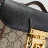 Gucci Padlock Front Pocket Flap Shoulder Bag GG Coated Canvas and Leather Mini — thumbnail 9