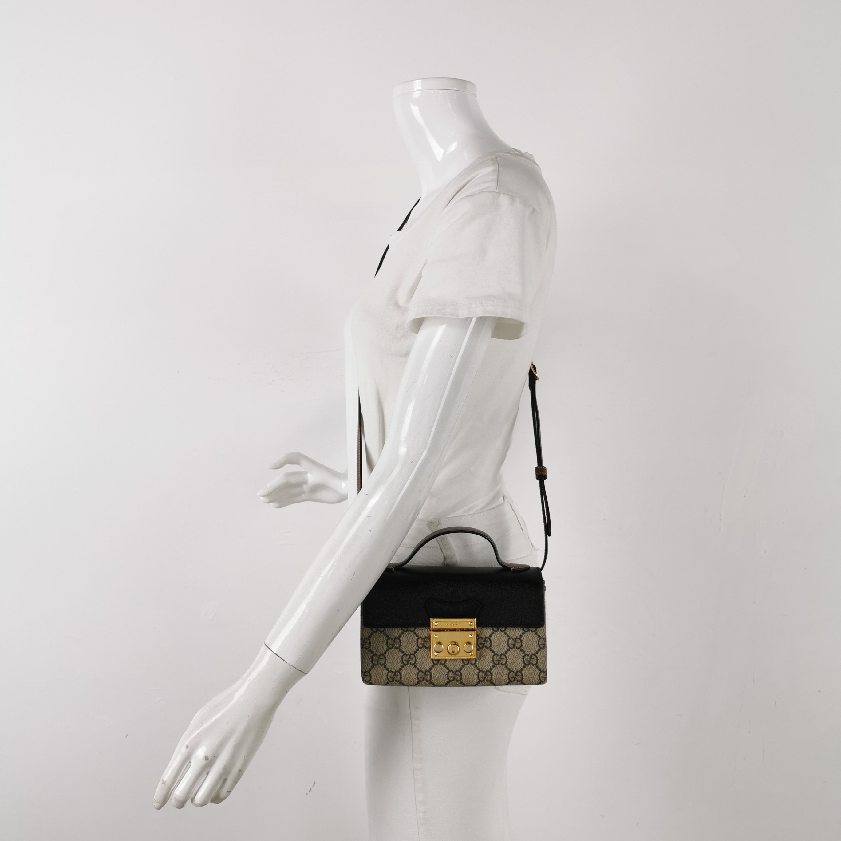 Gucci Padlock Top Handle Bag GG Coated Canvas and Leather Mini — alternate view
