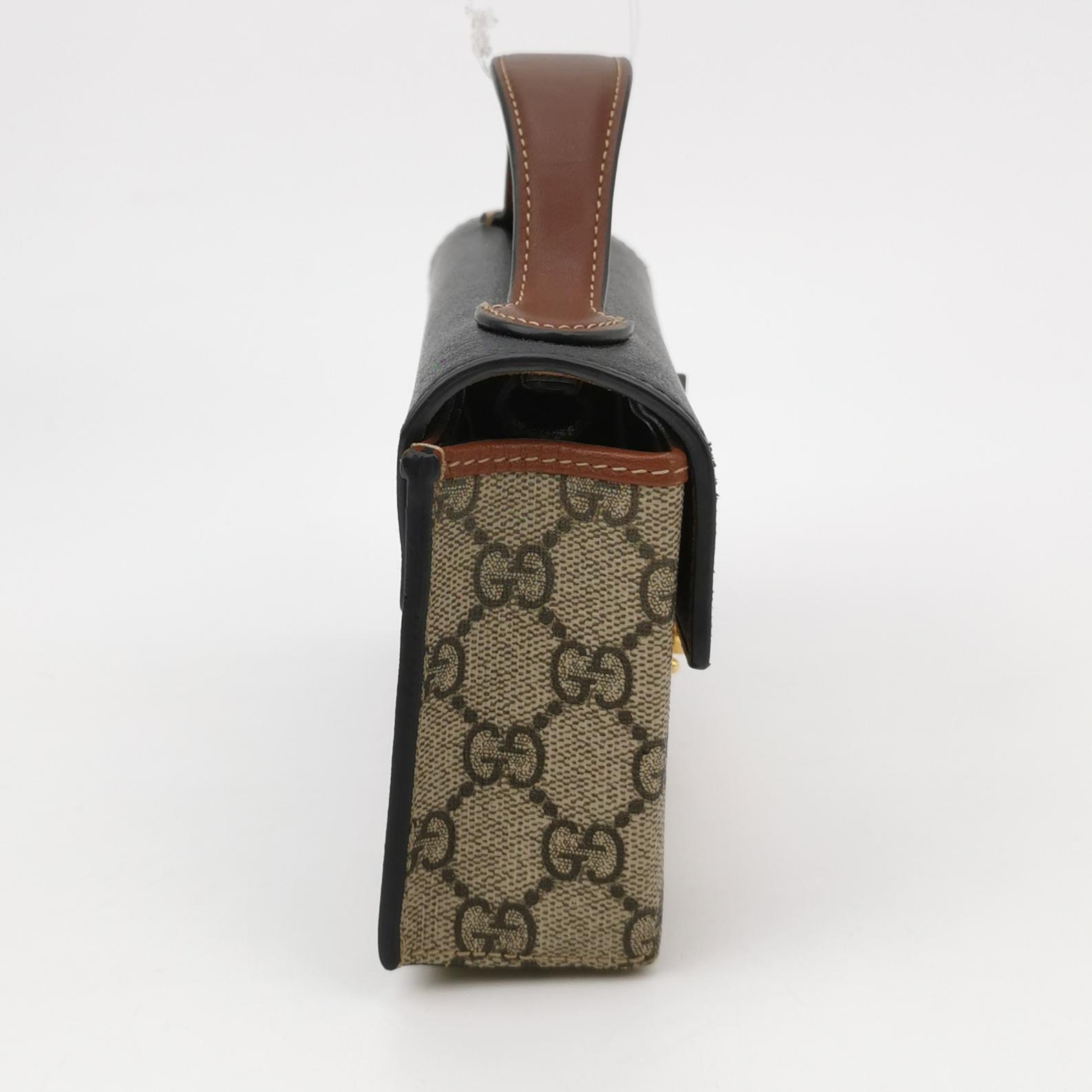 Gucci Padlock Top Handle Bag GG Coated Canvas and Leather Mini — photo 5 of 13