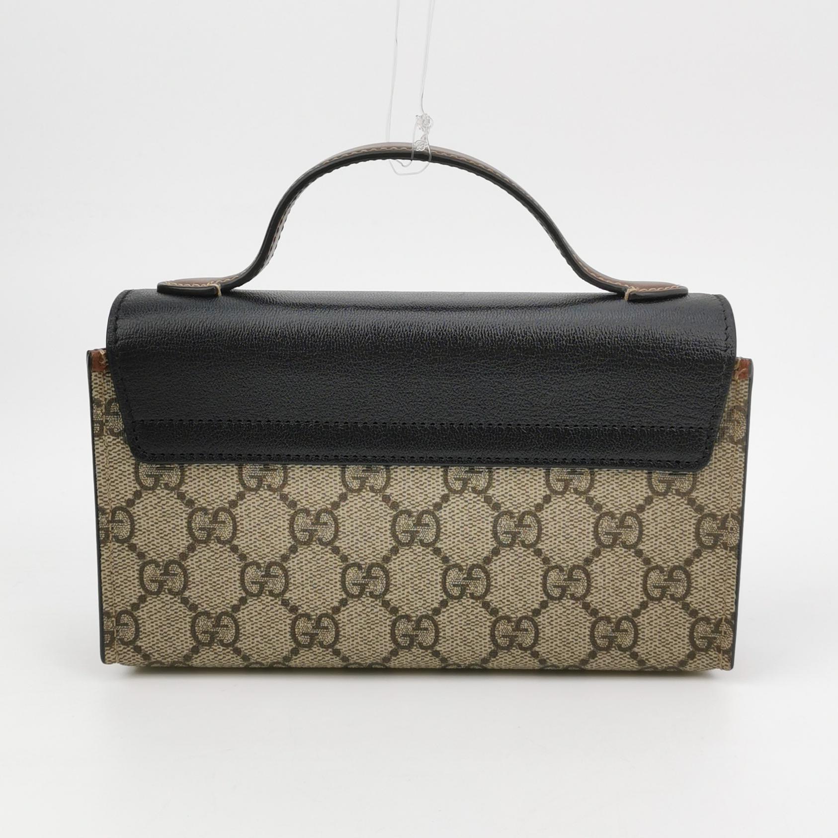 Gucci Padlock Top Handle Bag GG Coated Canvas and Leather Mini — photo 3 of 13