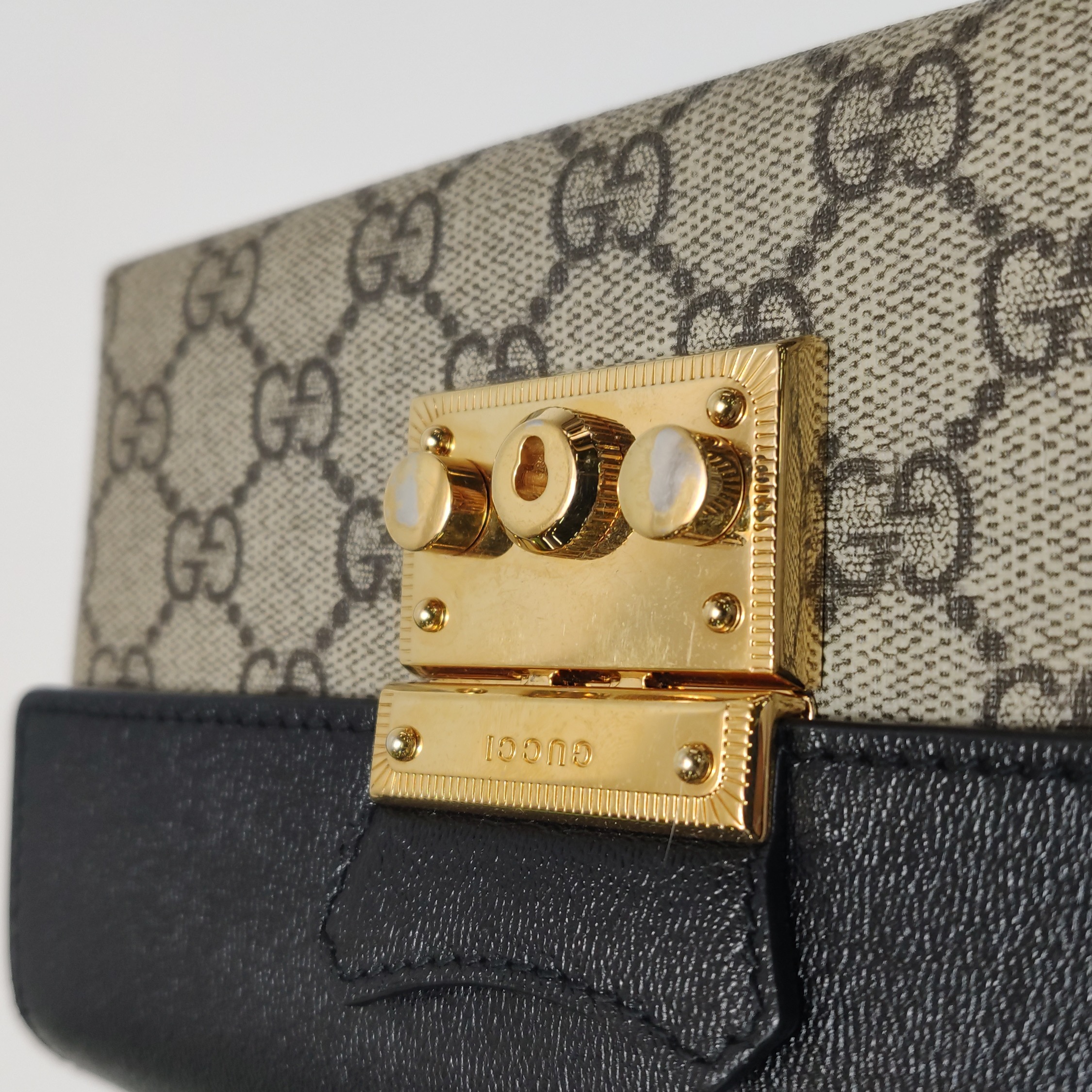 Gucci Padlock Top Handle Bag GG Coated Canvas and Leather Mini — photo 9 of 13