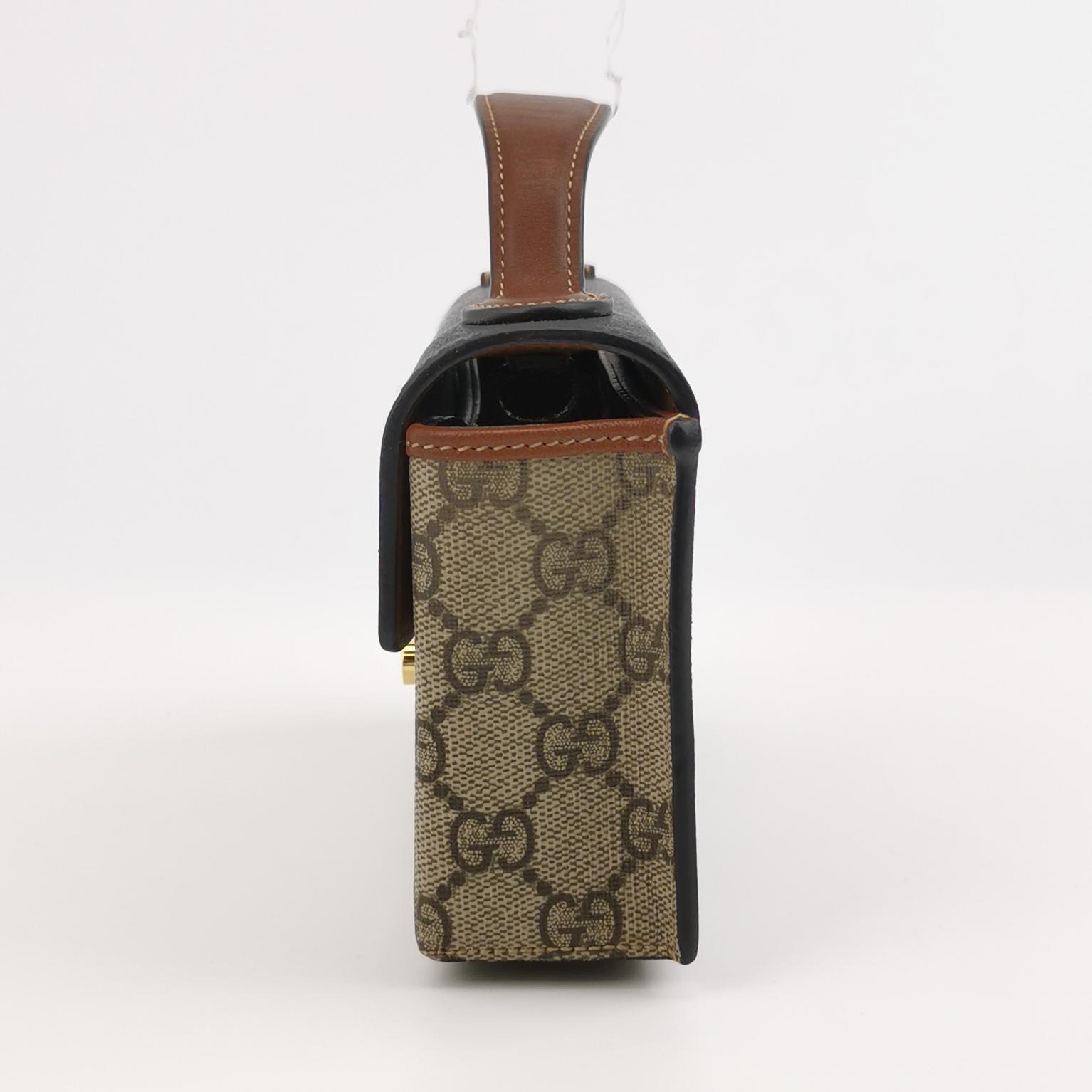 Gucci Padlock Top Handle Bag GG Coated Canvas and Leather Mini — photo 4 of 15