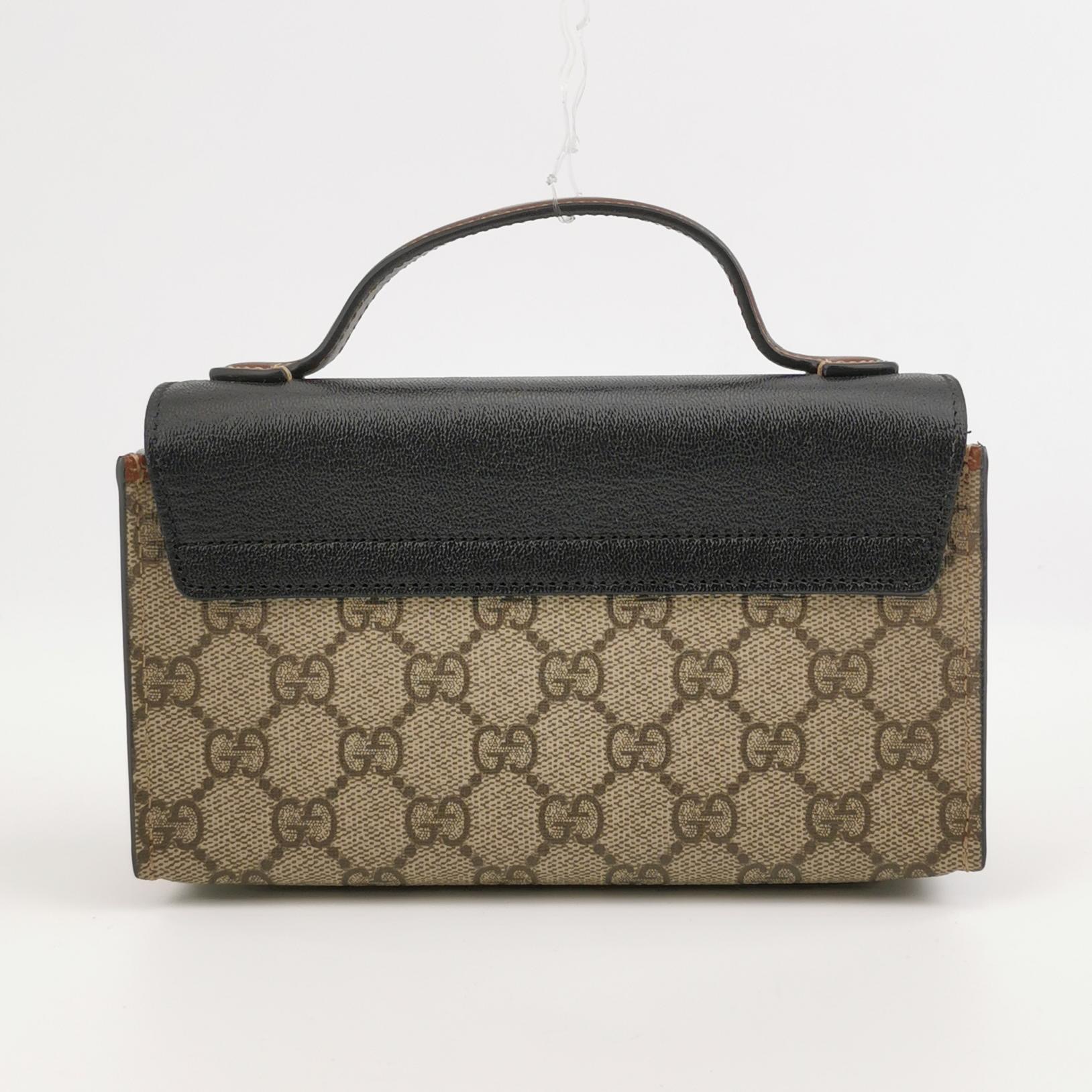 Gucci Padlock Top Handle Bag GG Coated Canvas and Leather Mini — photo 3 of 15
