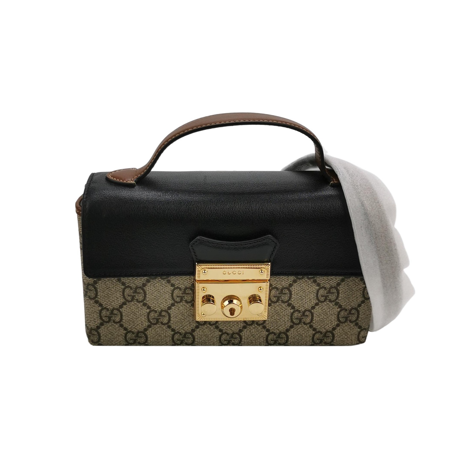 Gucci Padlock Top Handle Bag GG Coated Canvas and Leather Mini — photo 1 of 15