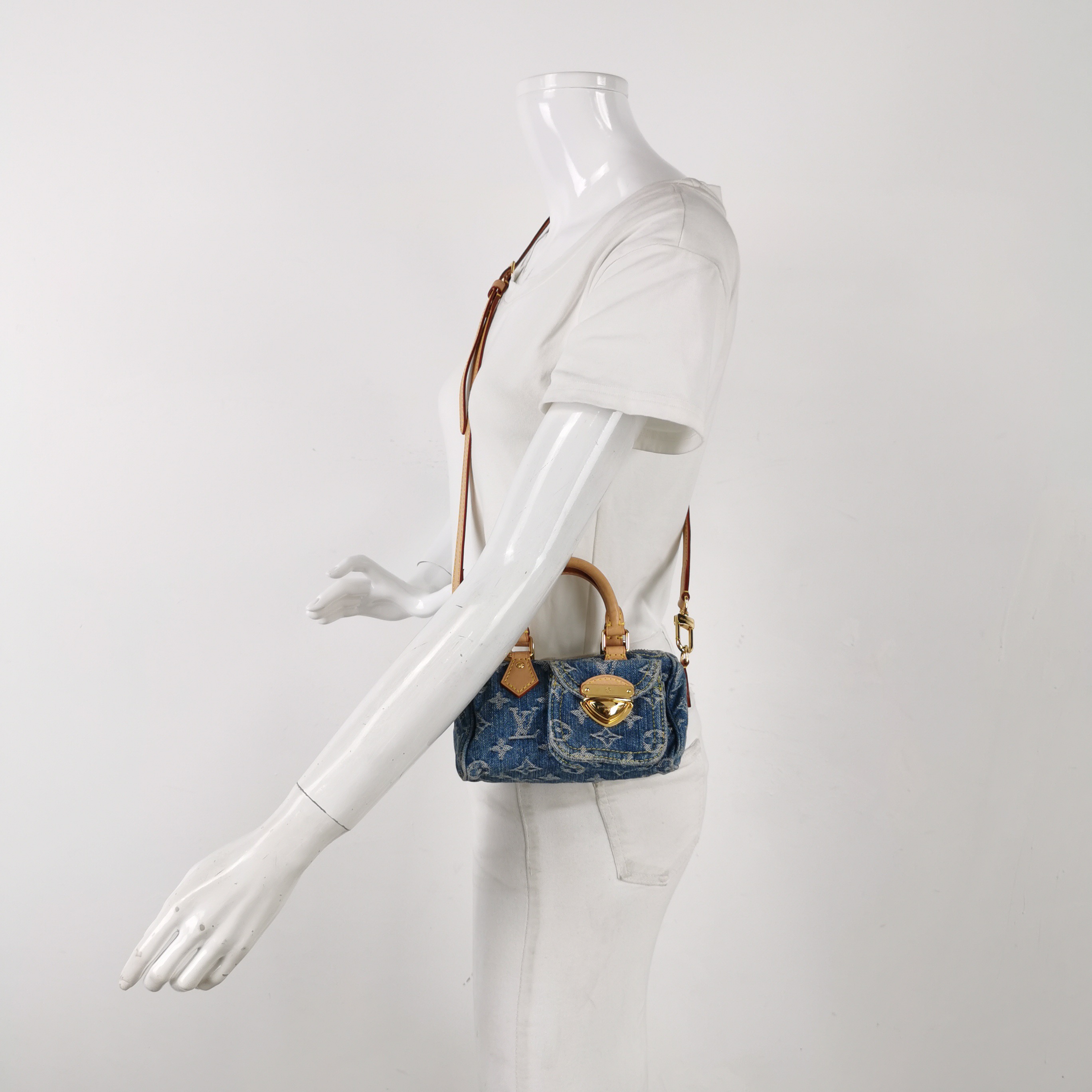Louis Vuitton(LV) Speedy Bandouliere NM Bag Monogram Denim Nano — alternate view