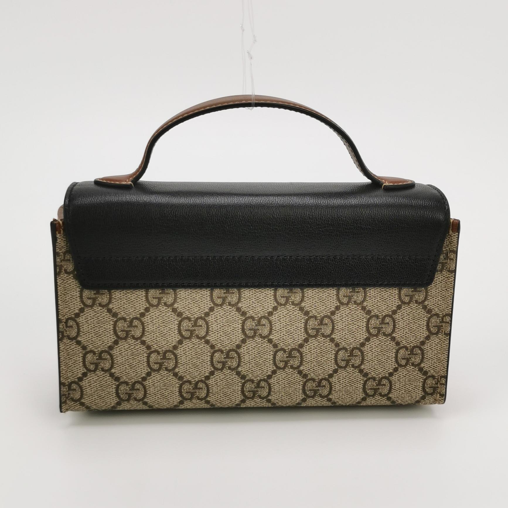 Gucci Padlock Top Handle Bag GG Coated Canvas and Leather Mini — photo 3 of 15