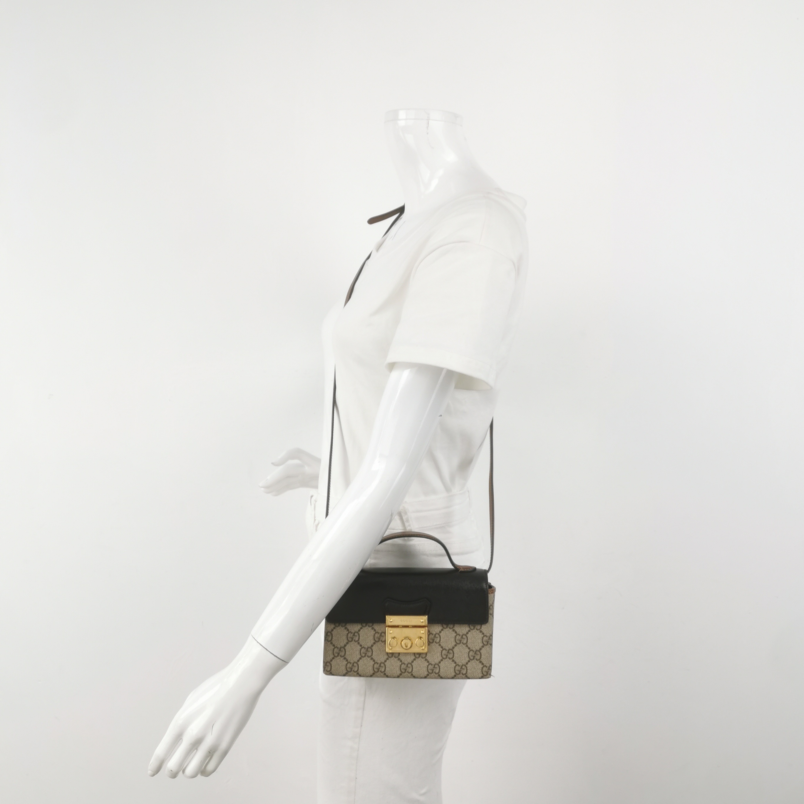 Gucci Padlock Top Handle Bag GG Coated Canvas and Leather Mini — alternate view