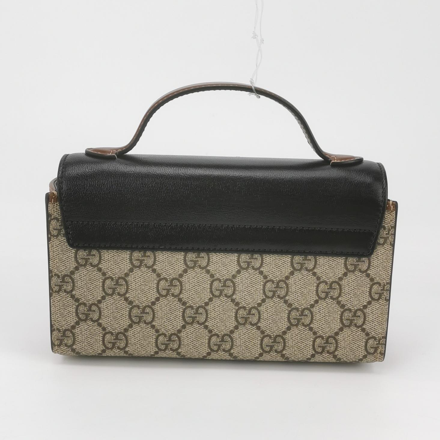 Gucci Padlock Top Handle Bag GG Coated Canvas and Leather Mini — photo 3 of 15