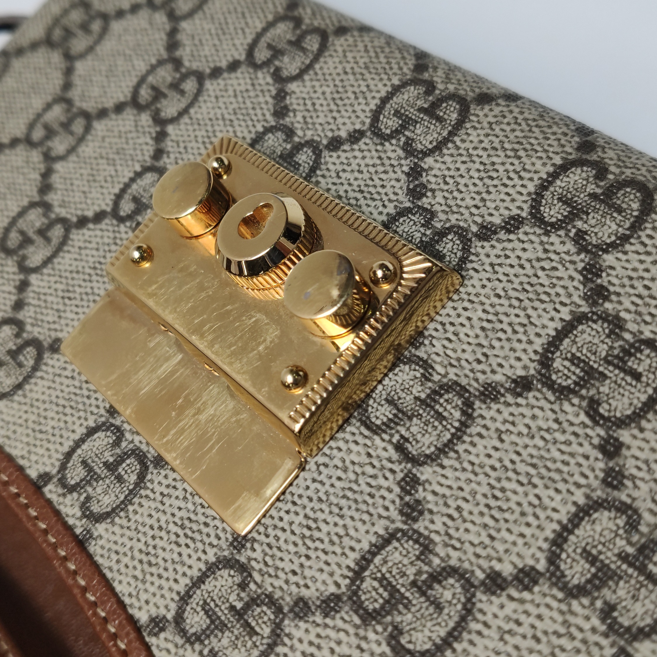 Gucci Padlock Top Handle Bag GG Coated Canvas and Leather Mini — photo 9 of 15