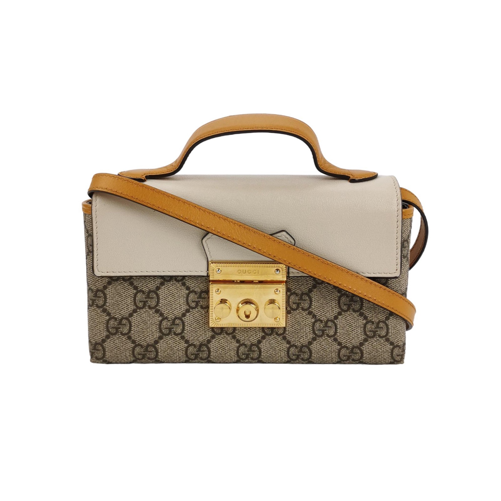 Gucci Padlock Top Handle Bag GG Coated Canvas and Leather Mini — photo 1 of 14