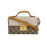 Gucci Padlock Top Handle Bag GG Coated Canvas and Leather Mini — thumbnail 1