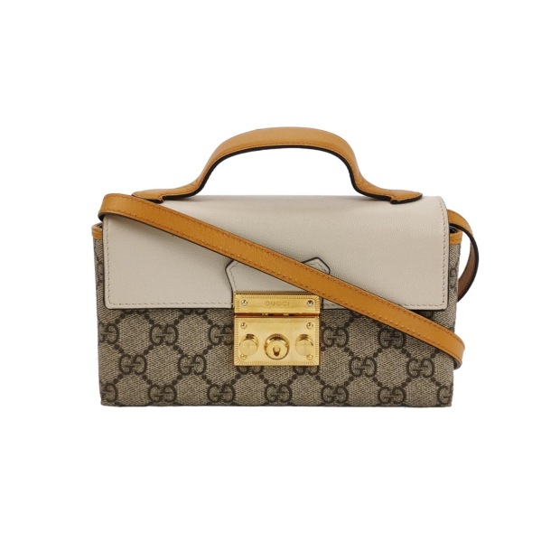 Gucci Padlock Top Handle Bag GG Coated Canvas and Leather Mini — pre-owned, Vierlot