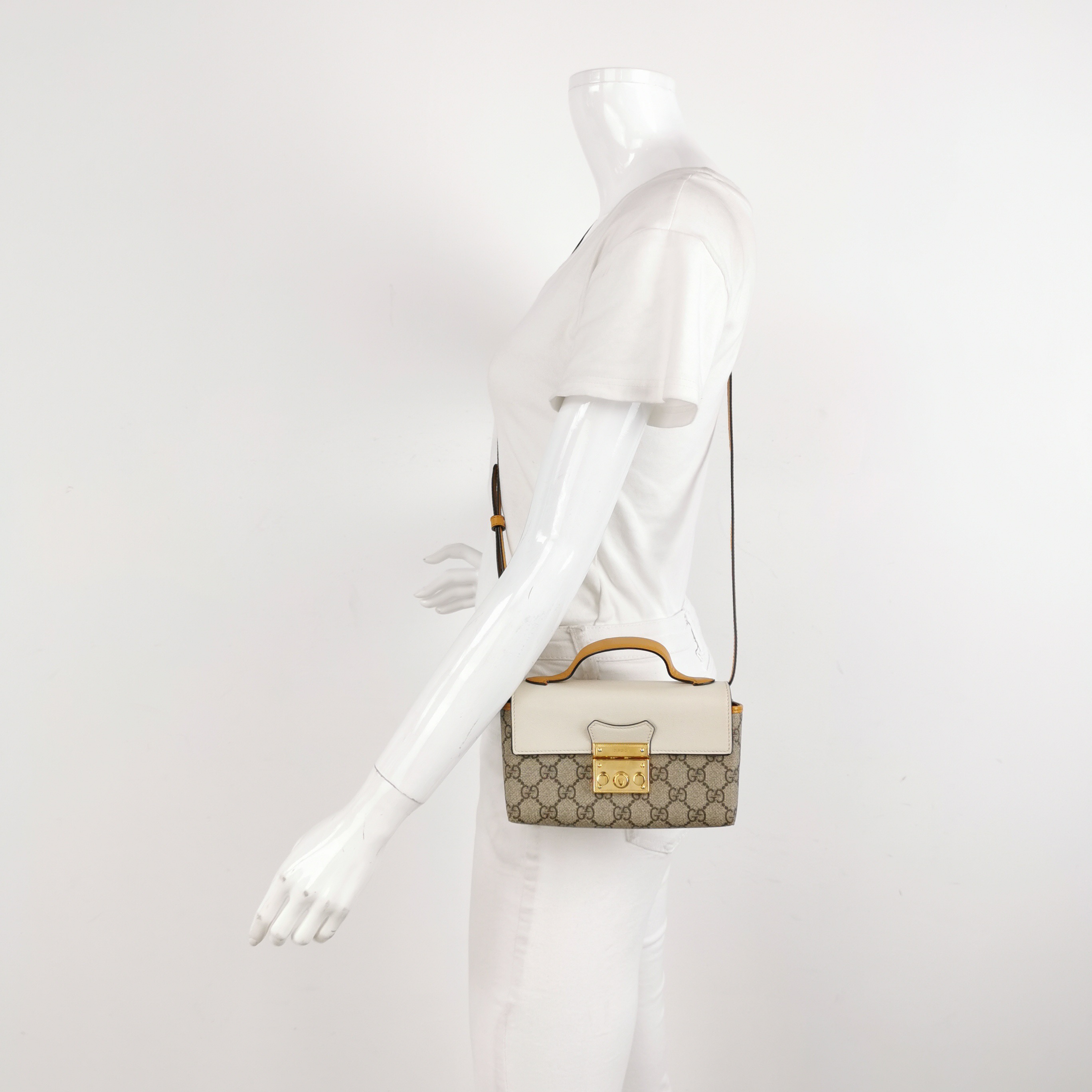 Gucci Padlock Top Handle Bag GG Coated Canvas and Leather Mini — alternate view