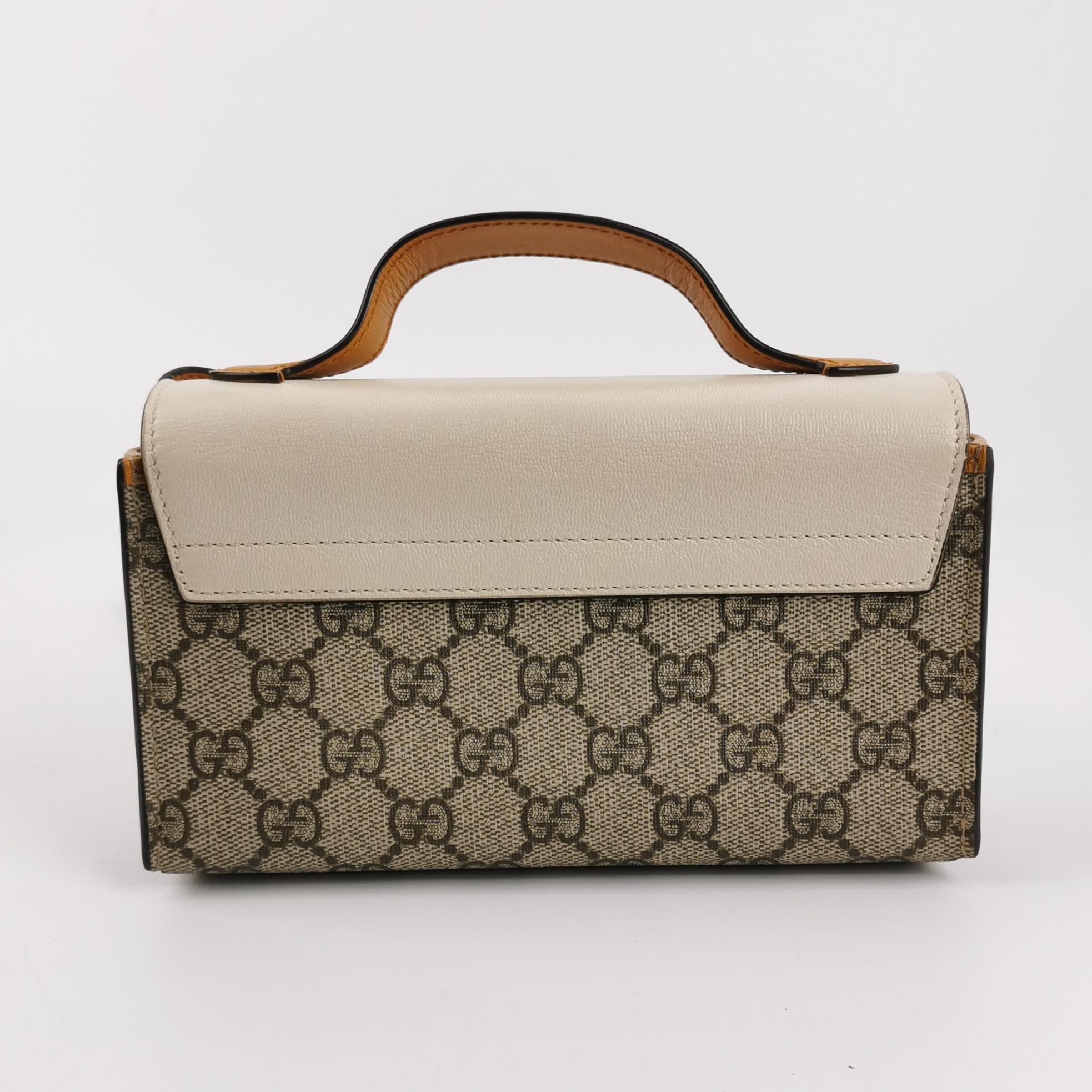 Gucci Padlock Top Handle Bag GG Coated Canvas and Leather Mini — photo 3 of 14