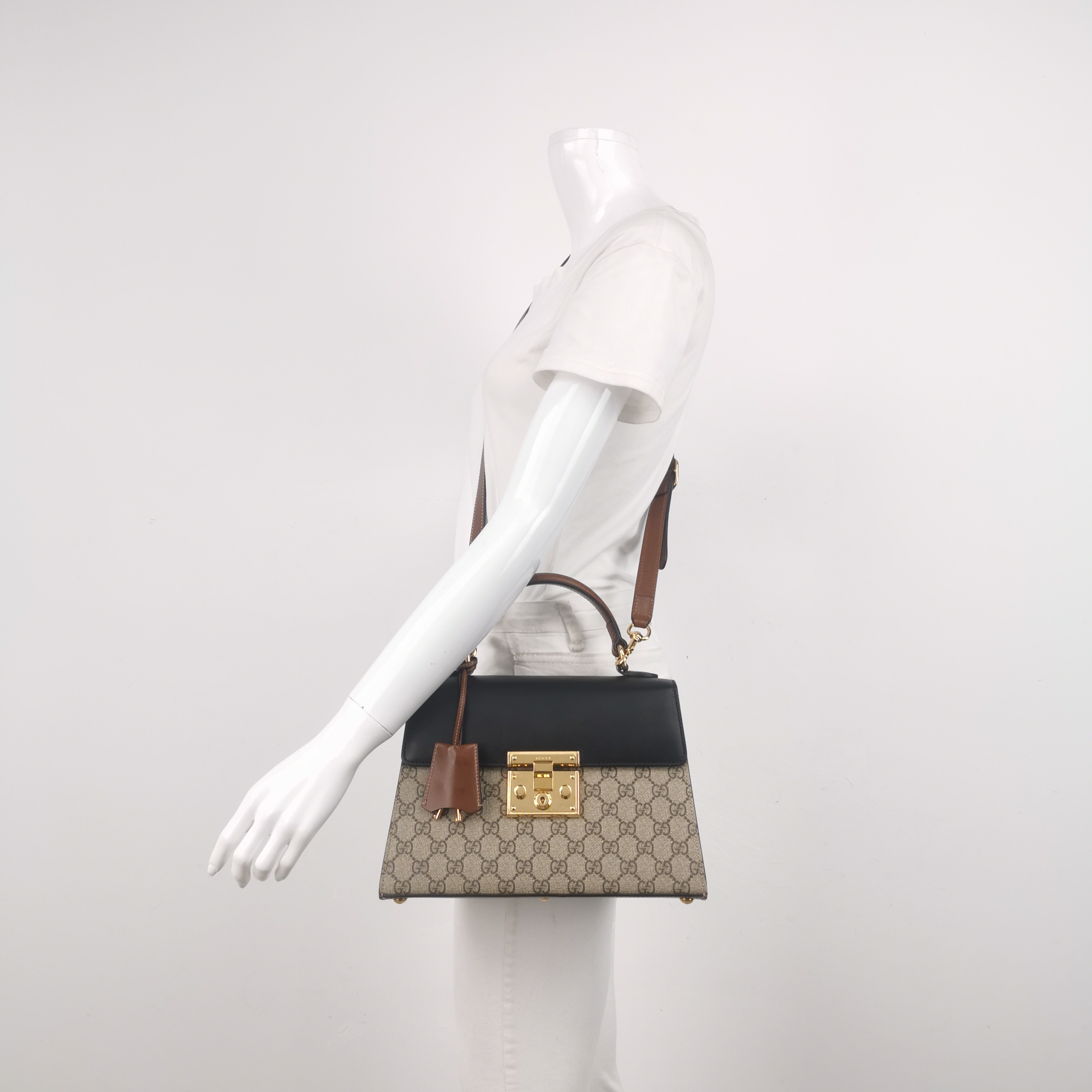 Gucci Padlock Top Handle Bag GG Coated Canvas and Leather Small — alternate view