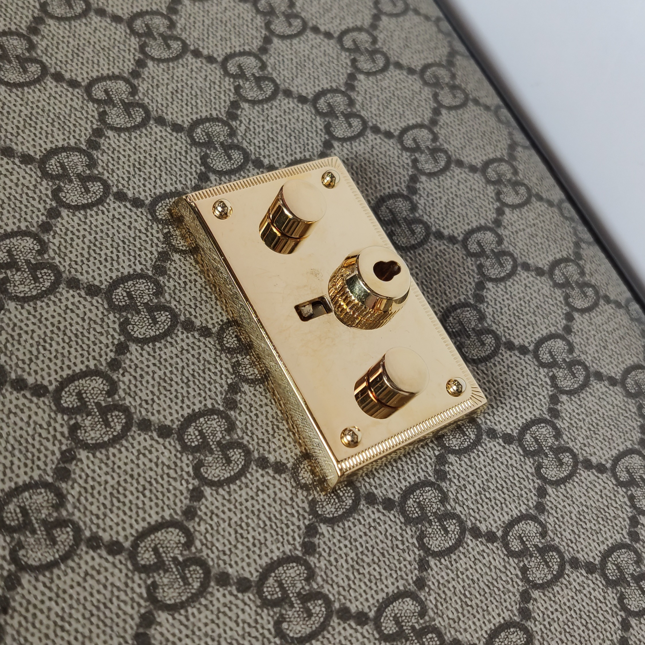 Gucci Padlock Top Handle Bag GG Coated Canvas and Leather Small — photo 9 of 16
