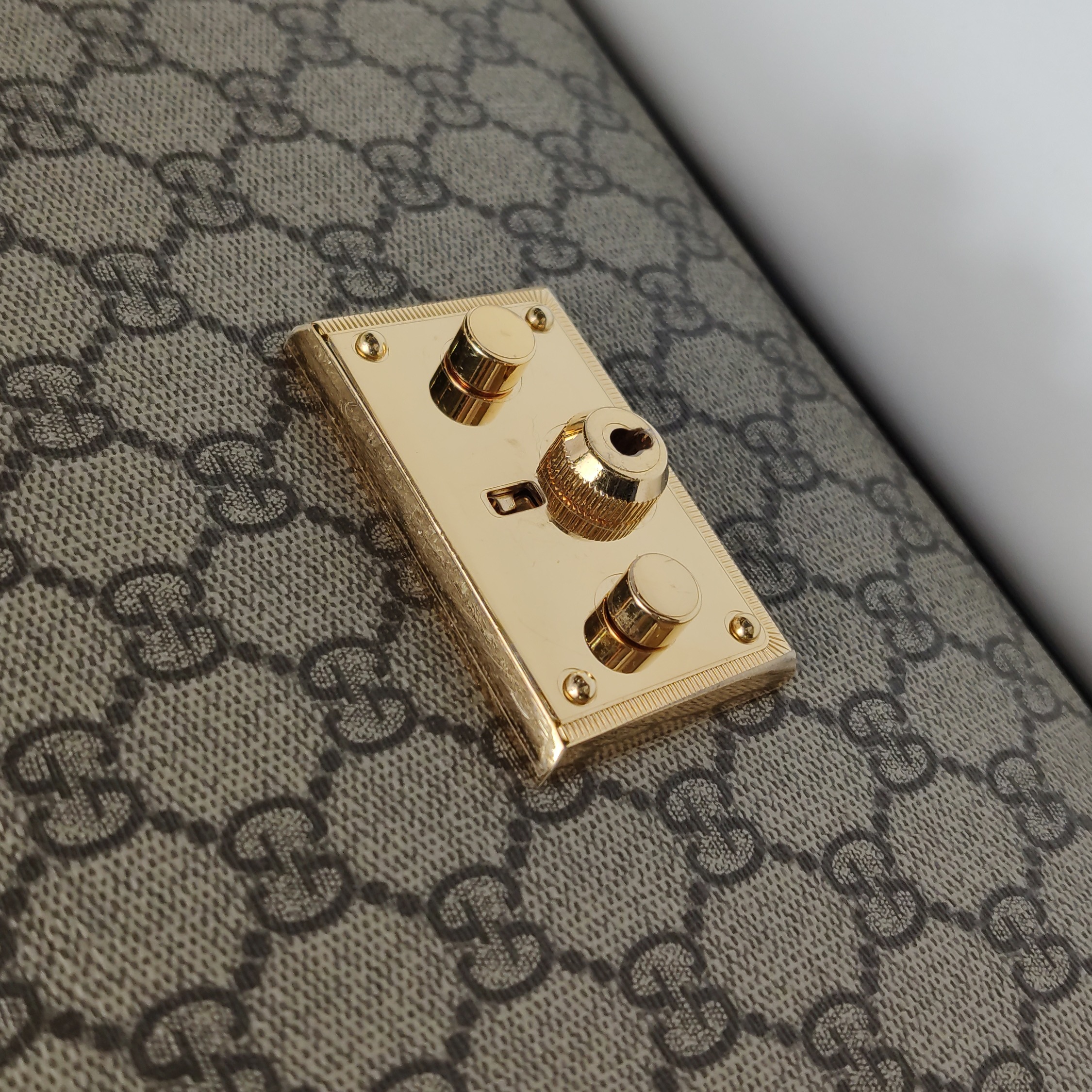 Gucci Padlock Top Handle Bag GG Coated Canvas and Leather Small — photo 9 of 15