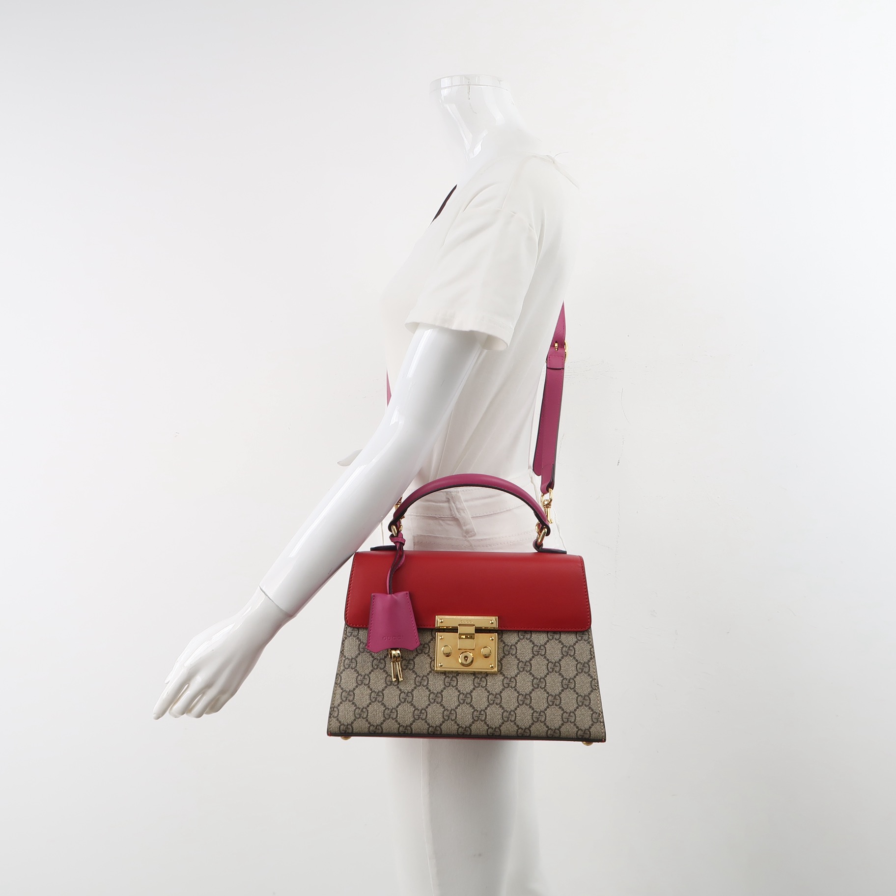 Gucci Padlock Top Handle Bag GG Coated Canvas and Leather Small — alternate view