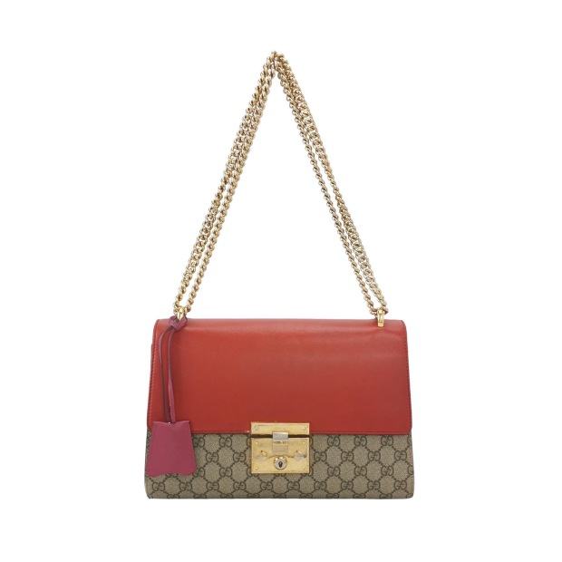 Gucci Padlock Shoulder Bag GG Coated Canvas and Leather Medium — pre-owned, Vierlot