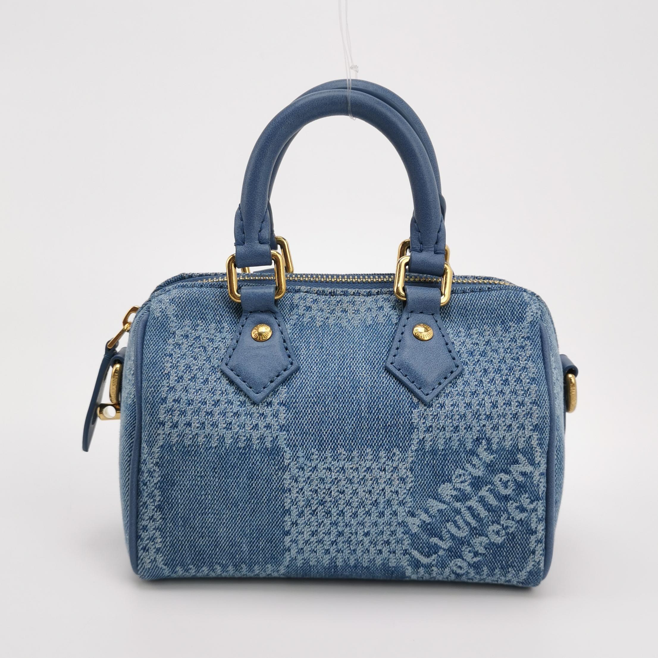 Louis Vuitton(LV) Speedy Bandouliere Bag 3D Damier Giant Denim 18 — photo 5 of 11