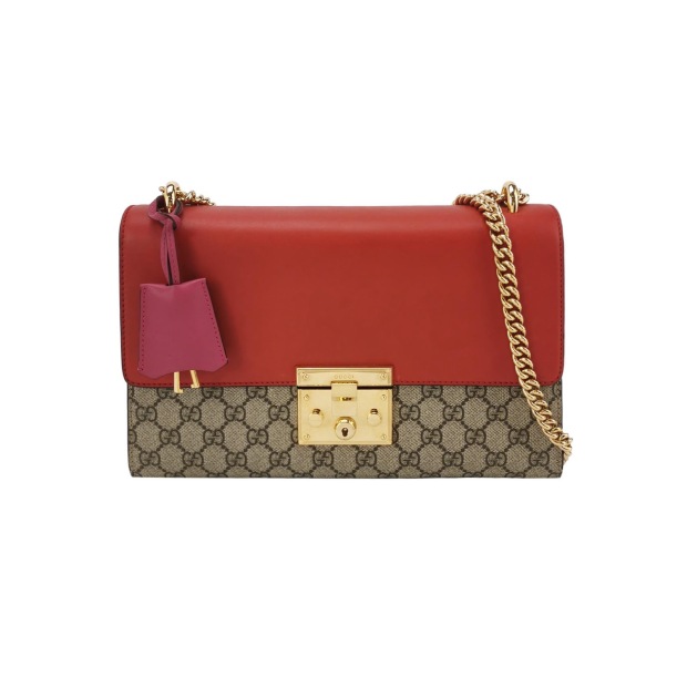 Gucci Padlock Shoulder Bag GG Coated Canvas and Leather Medium — pre-owned, Vierlot