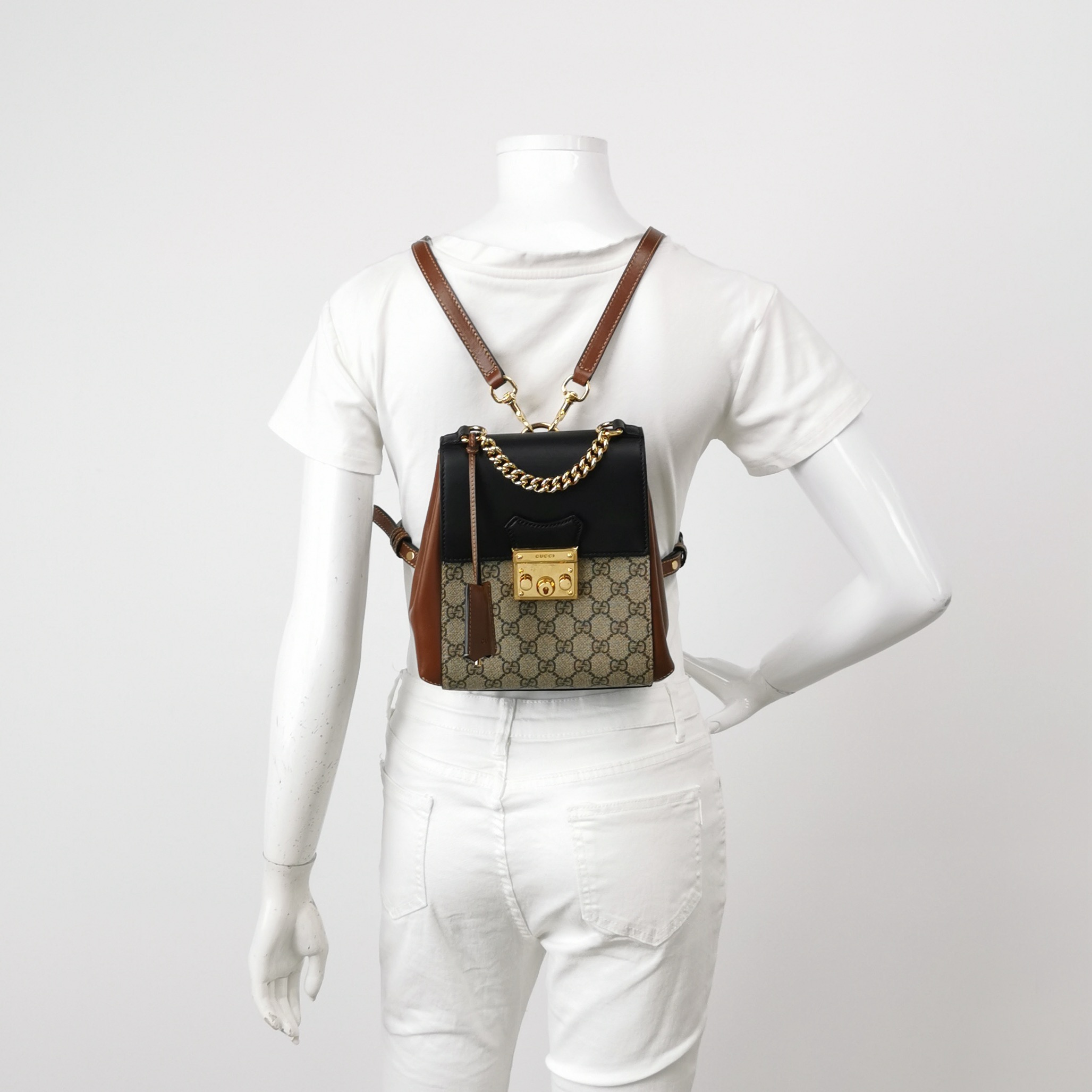 Gucci Padlock Backpack GG Coated Canvas and Leather Mini — alternate view