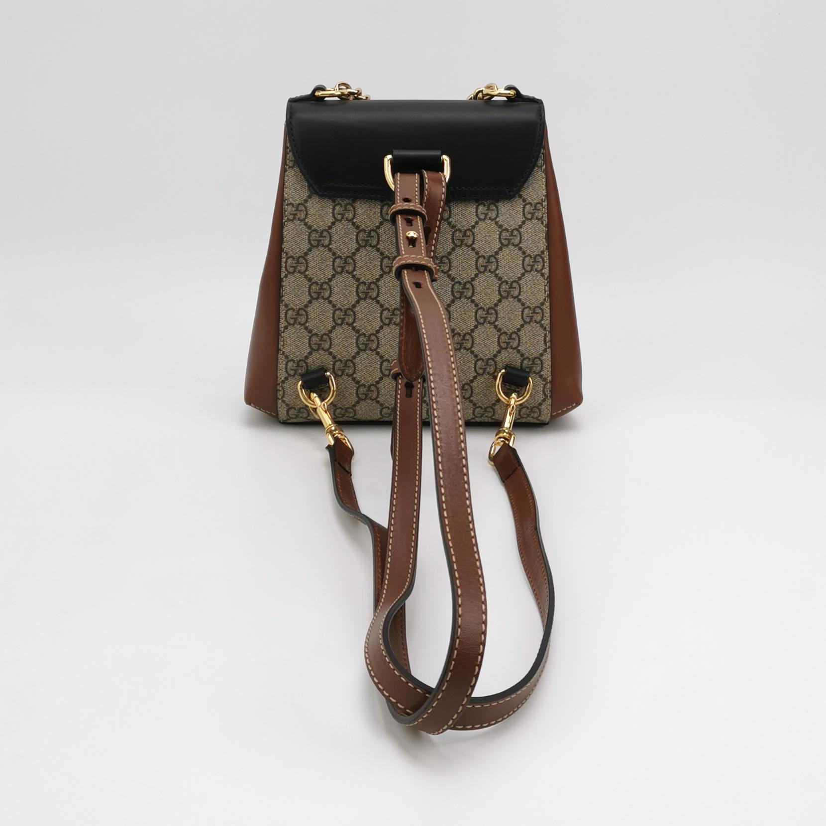 Gucci Padlock Backpack GG Coated Canvas and Leather Mini — photo 3 of 16