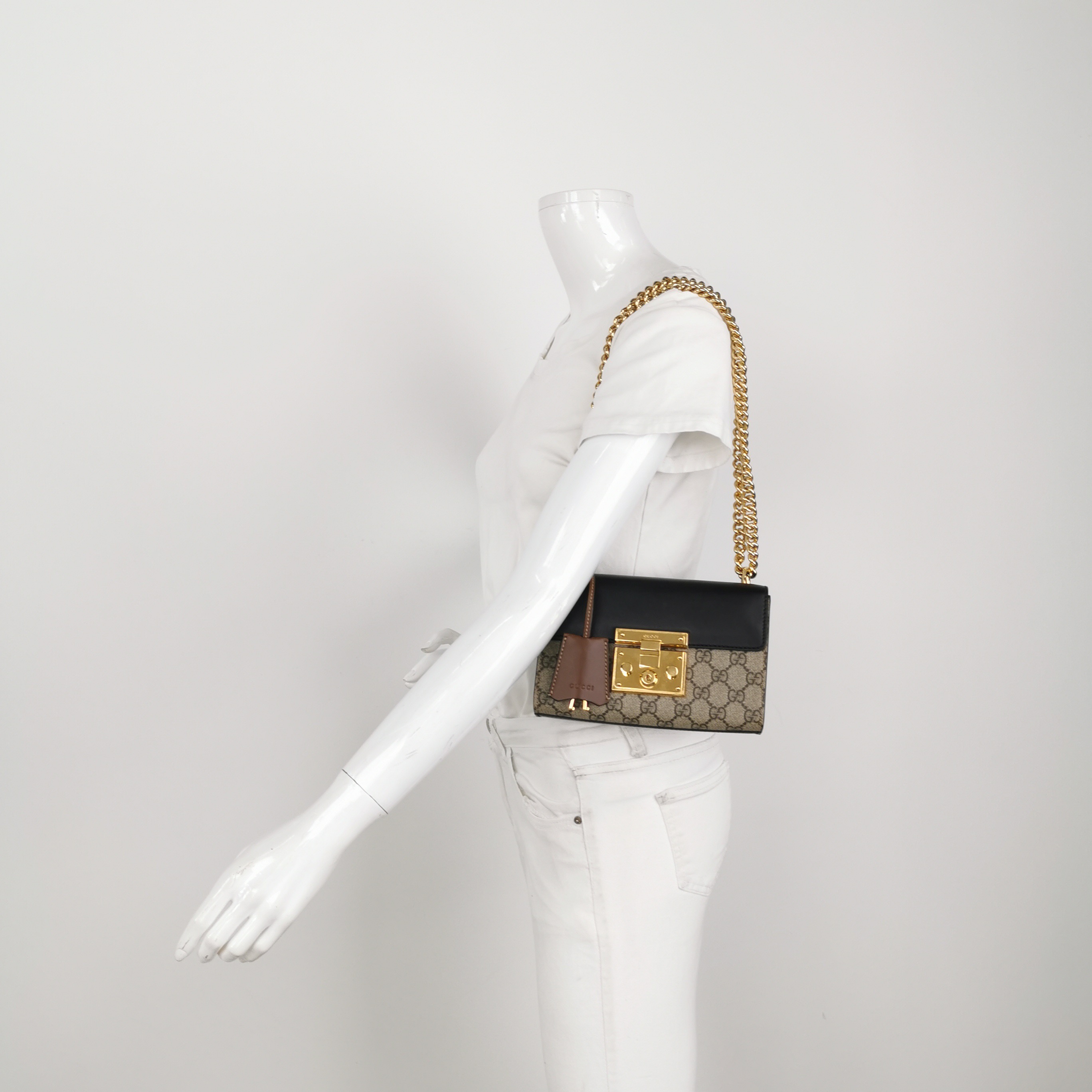 Gucci Padlock Shoulder Bag GG Coated Canvas and Leather Small — alternate view