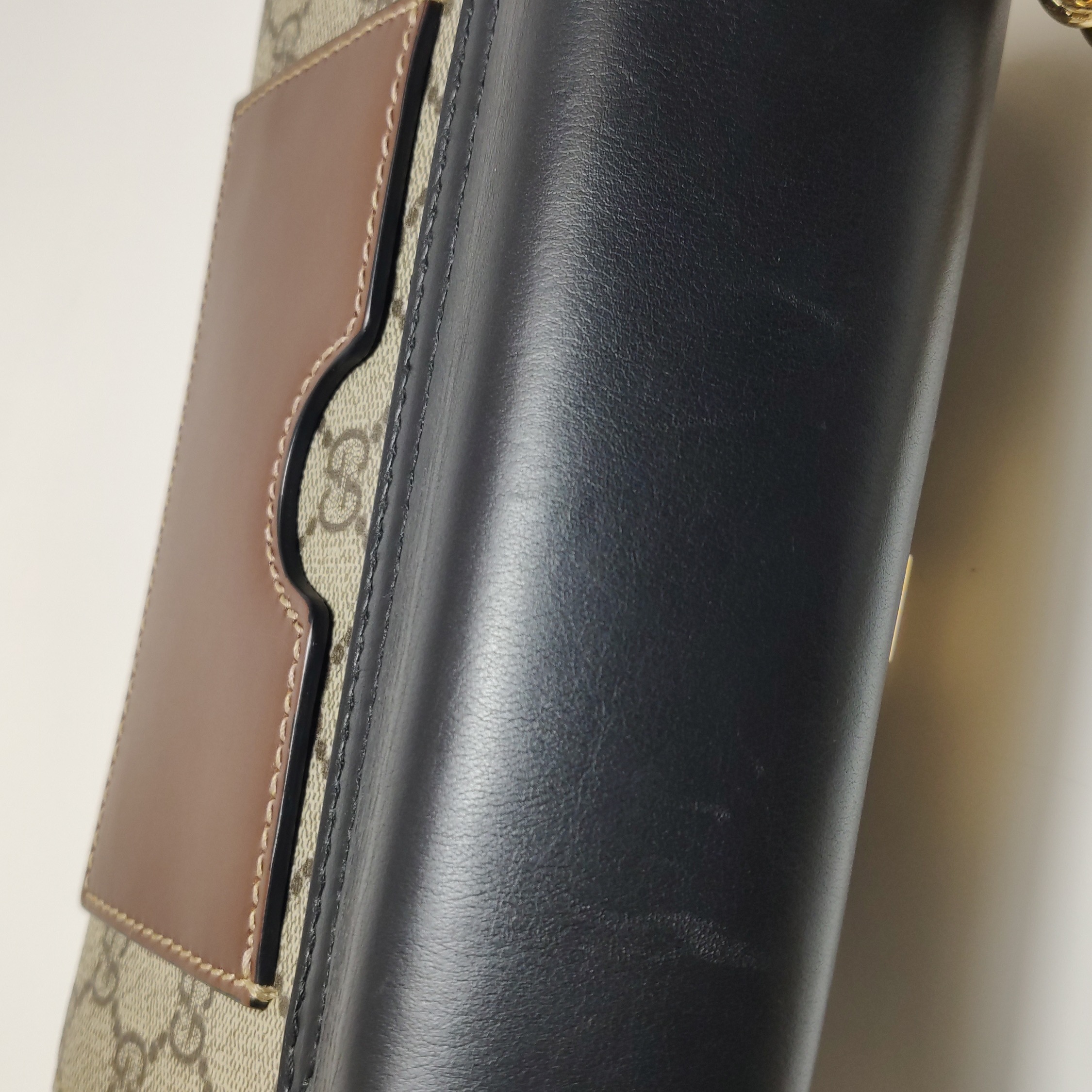 Gucci Padlock Shoulder Bag GG Coated Canvas and Leather Small — photo 12 of 15
