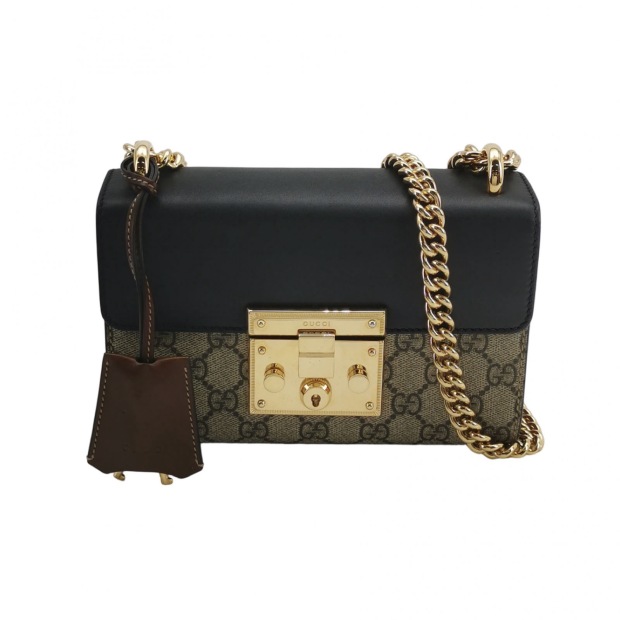 Gucci Padlock Shoulder Bag GG Coated Canvas and Leather Small — pre-owned, Vierlot