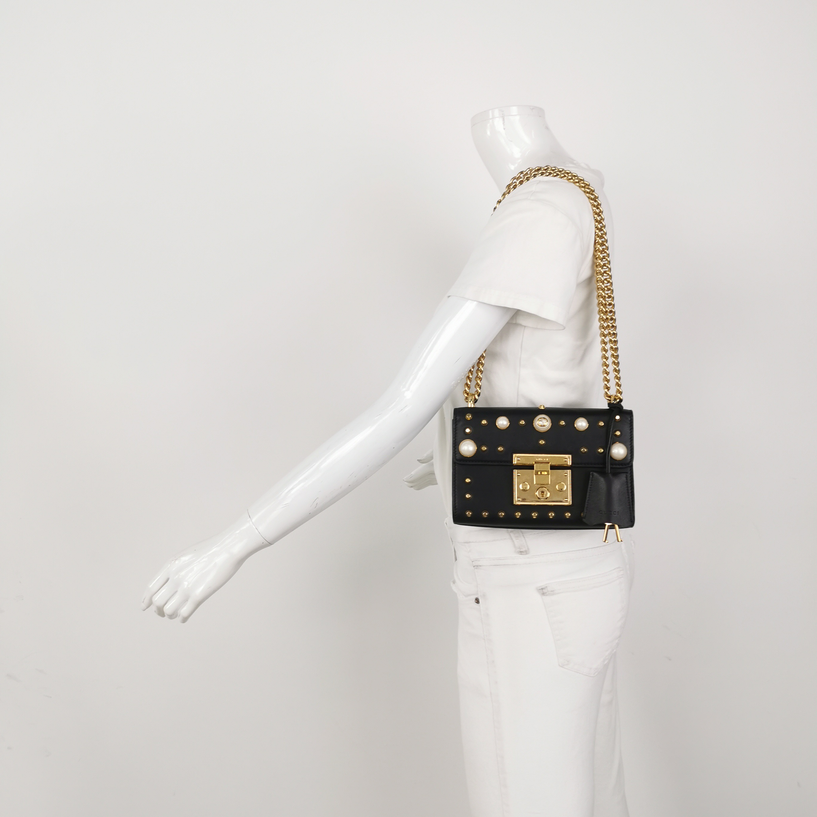 Gucci Padlock Shoulder Bag Embellished Leather Small — alternate view