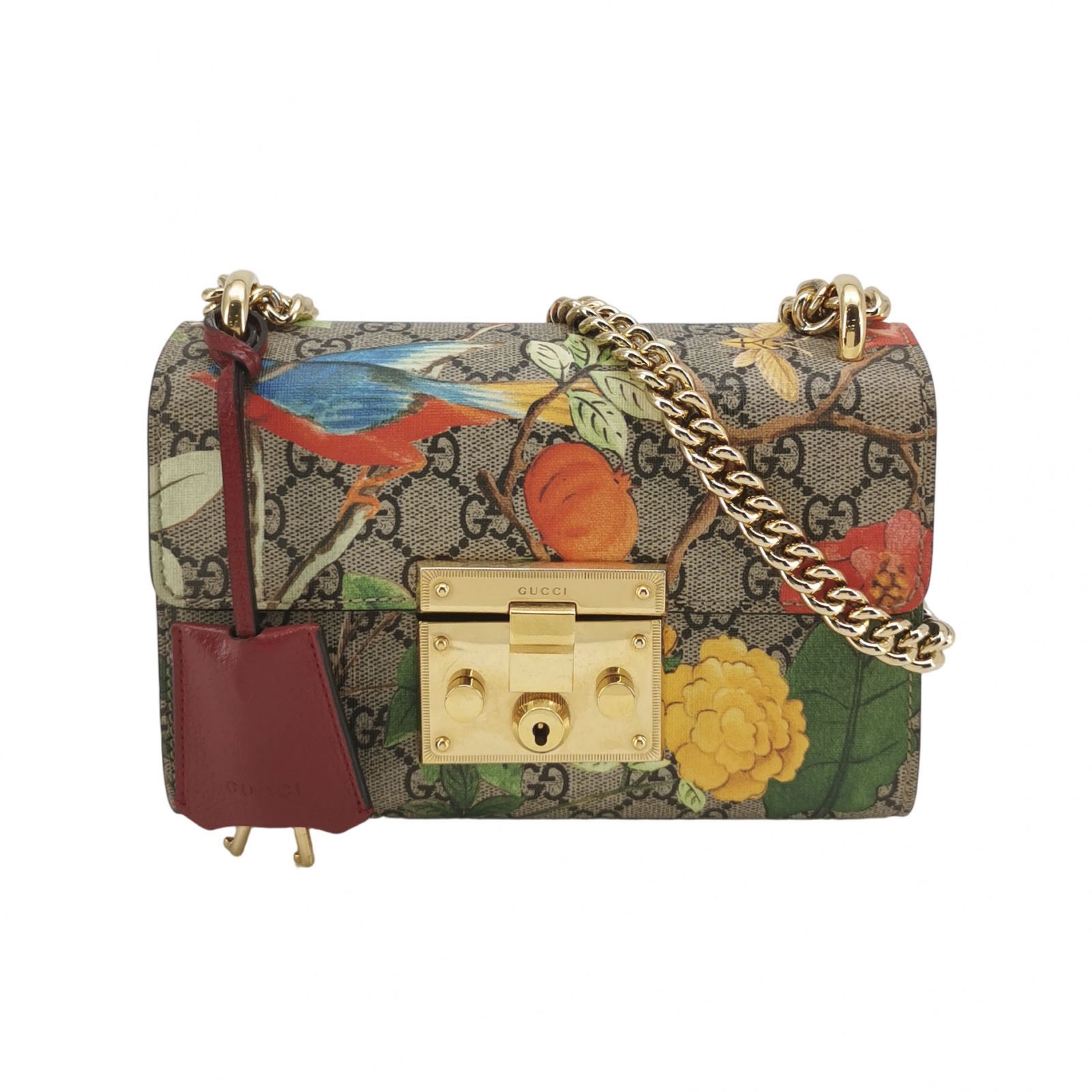 Gucci Padlock Shoulder Bag Tian Print GG Coated Canvas Small — photo 1 of 14
