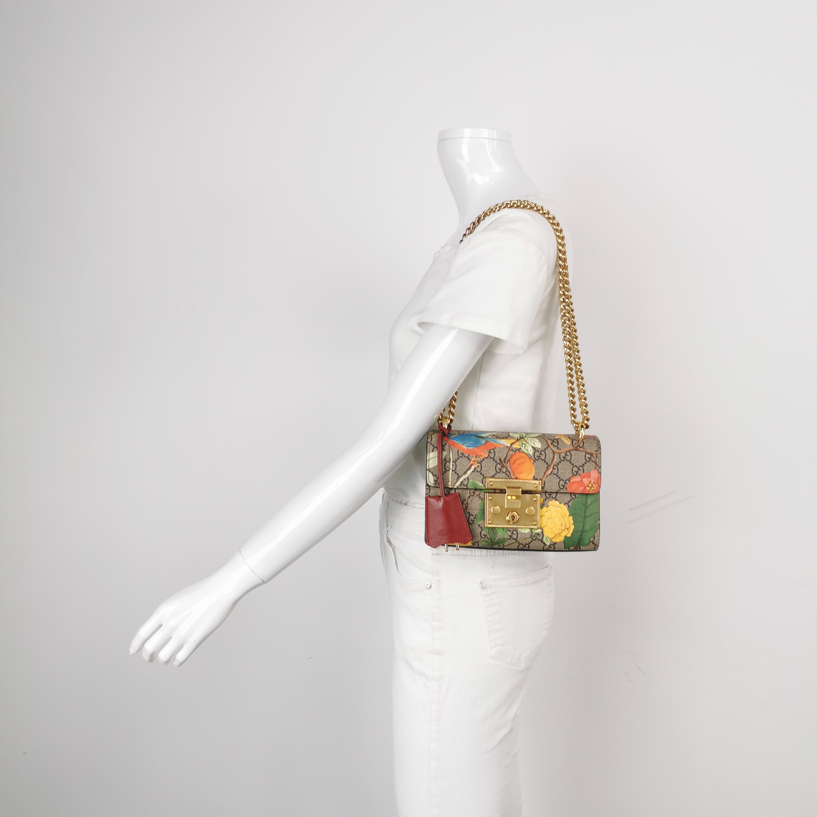 Gucci Padlock Shoulder Bag Tian Print GG Coated Canvas Small — alternate view